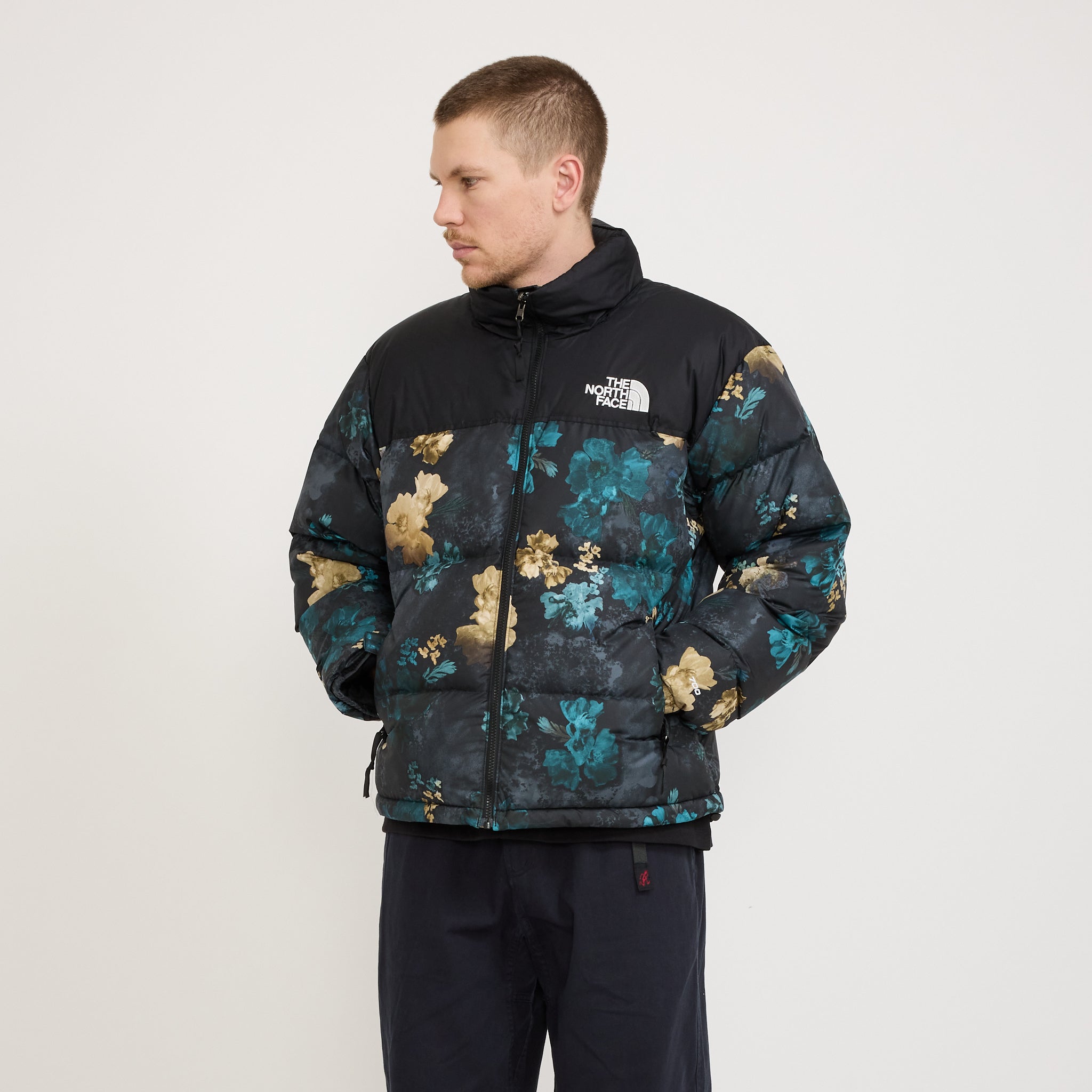 The North Face | 1996 Retro Nuptse Jacket Duck Green Flower/TNF Black | Maplestore