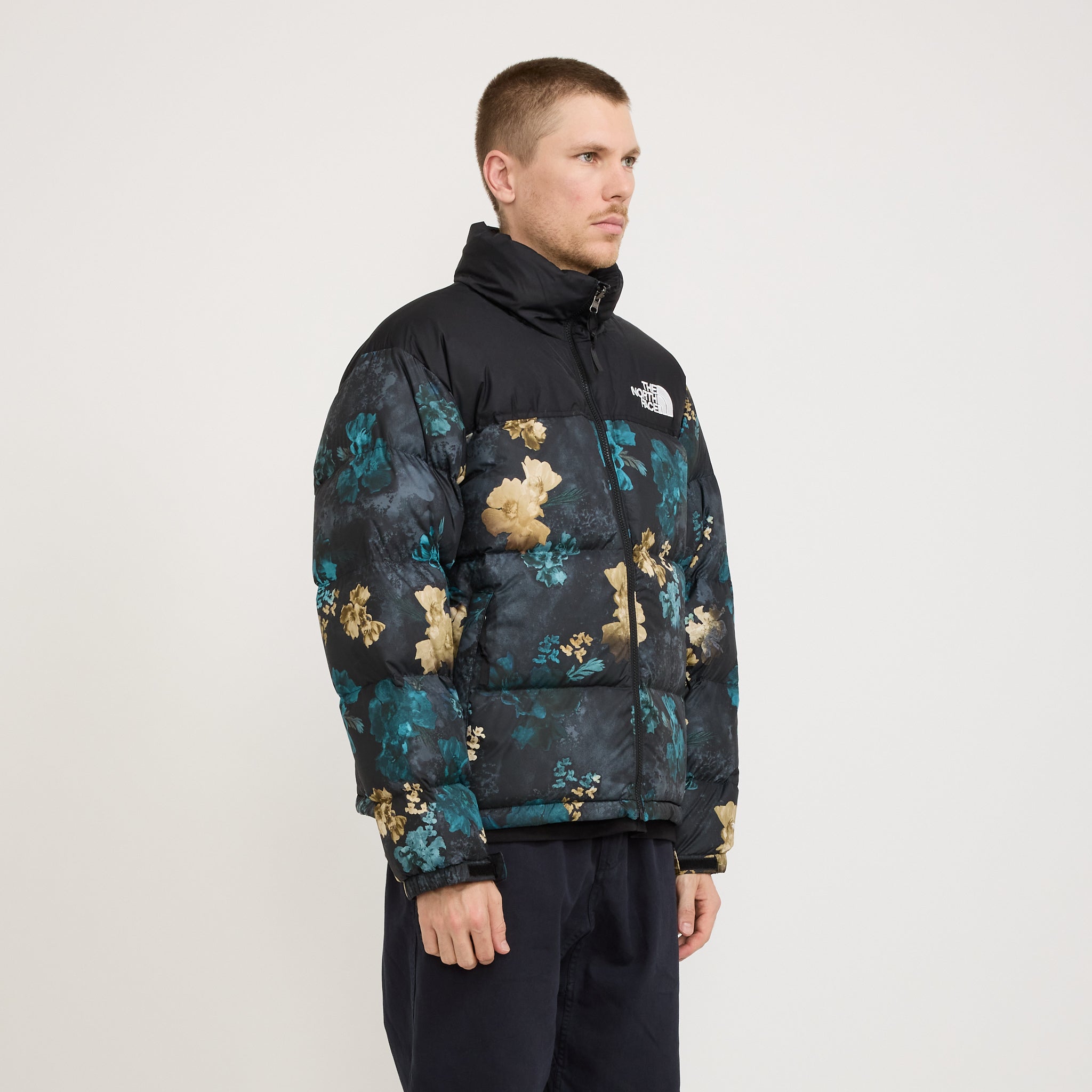 The North Face | 1996 Retro Nuptse Jacket Duck Green Flower/TNF Black | Maplestore
