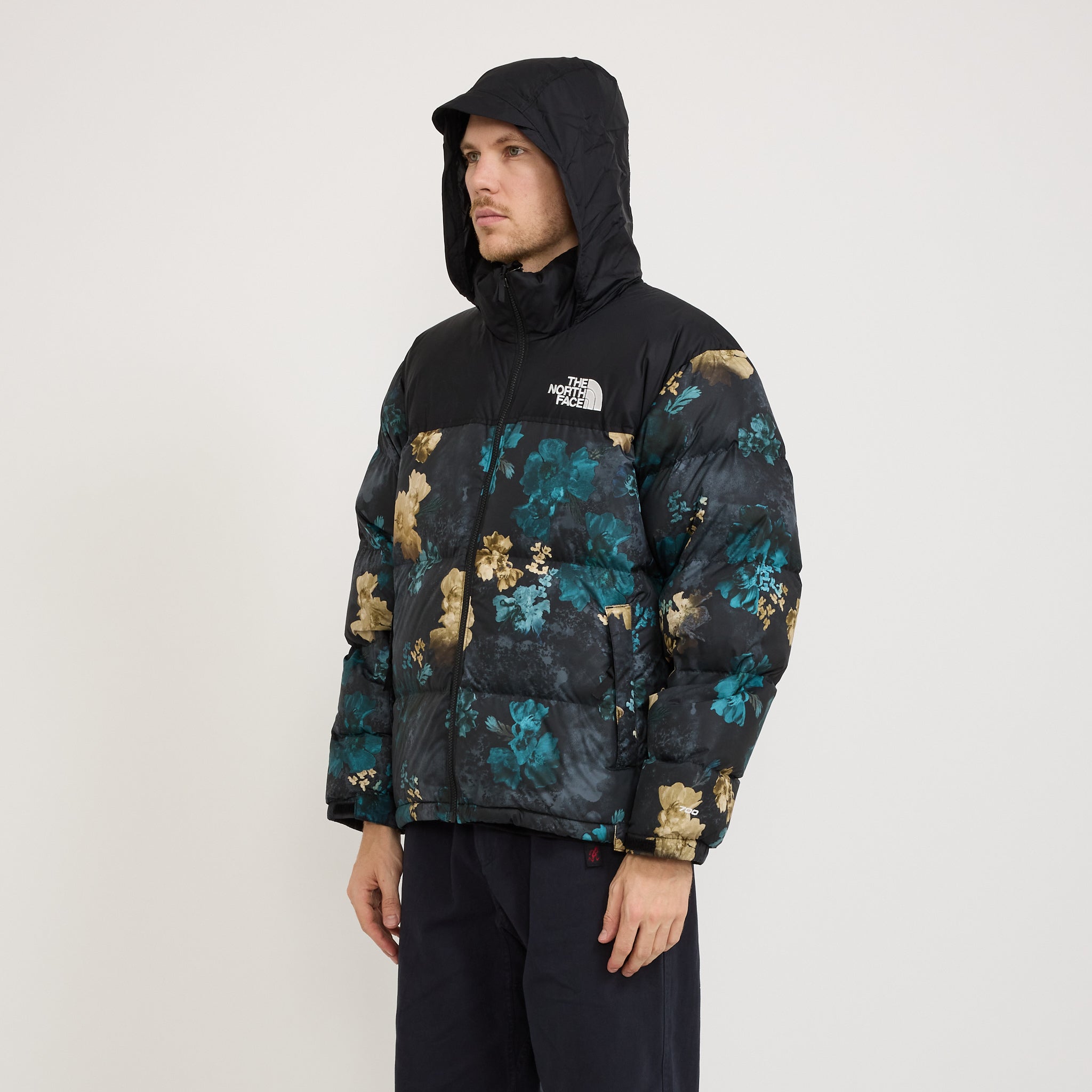 The North Face | 1996 Retro Nuptse Jacket Duck Green Flower/TNF Black | Maplestore