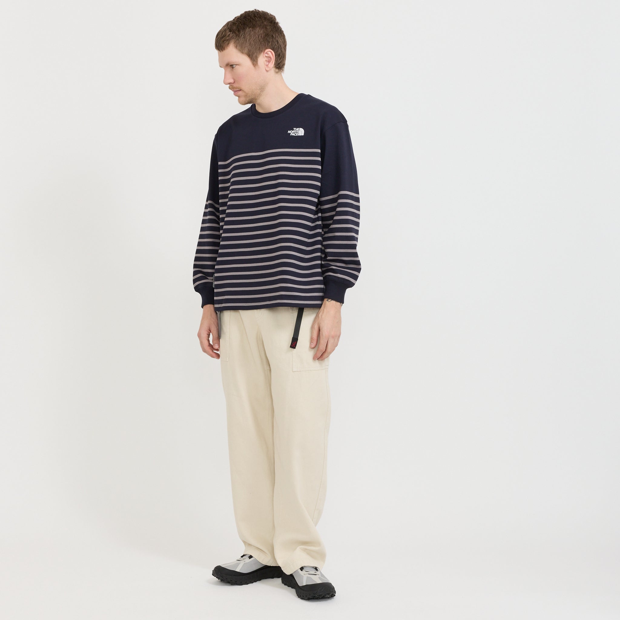 The North Face | LS Stripe Top Aviator Navy | Maplestore