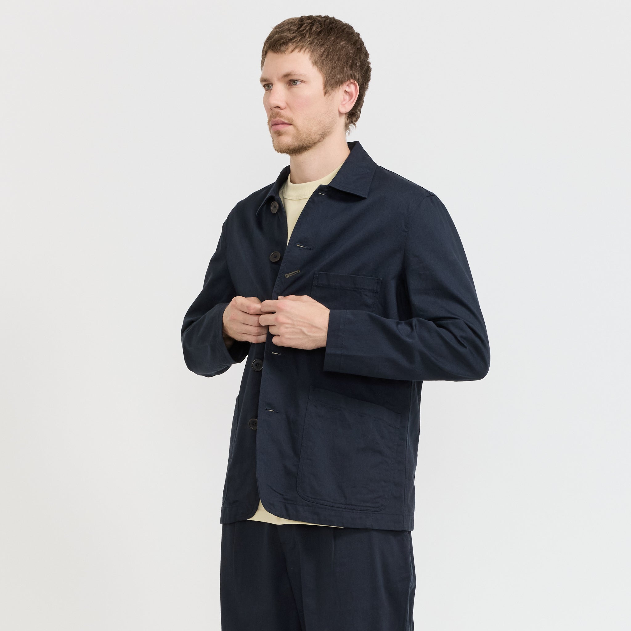 Universal Works | Bakers Jacket Navy Twill | Maplestore