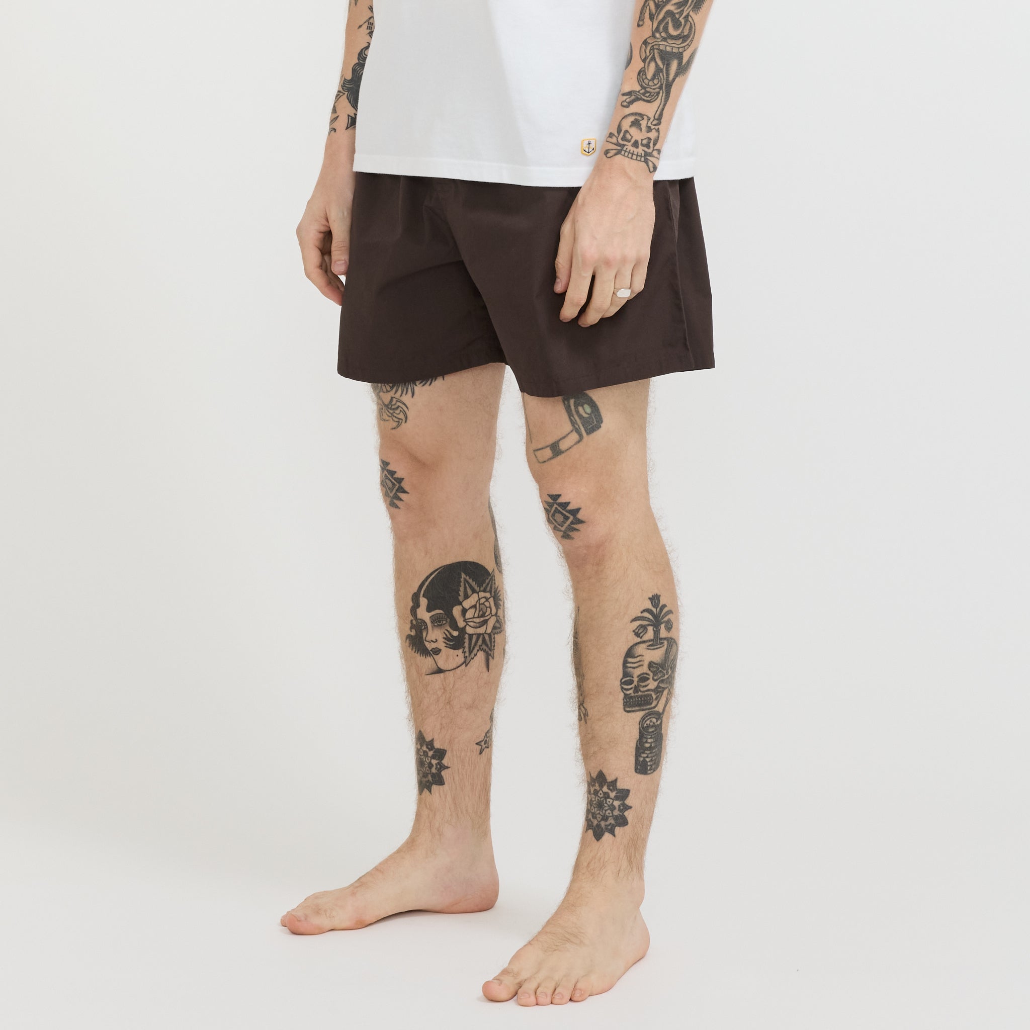 Broadcloth Boxer Shorts Brown