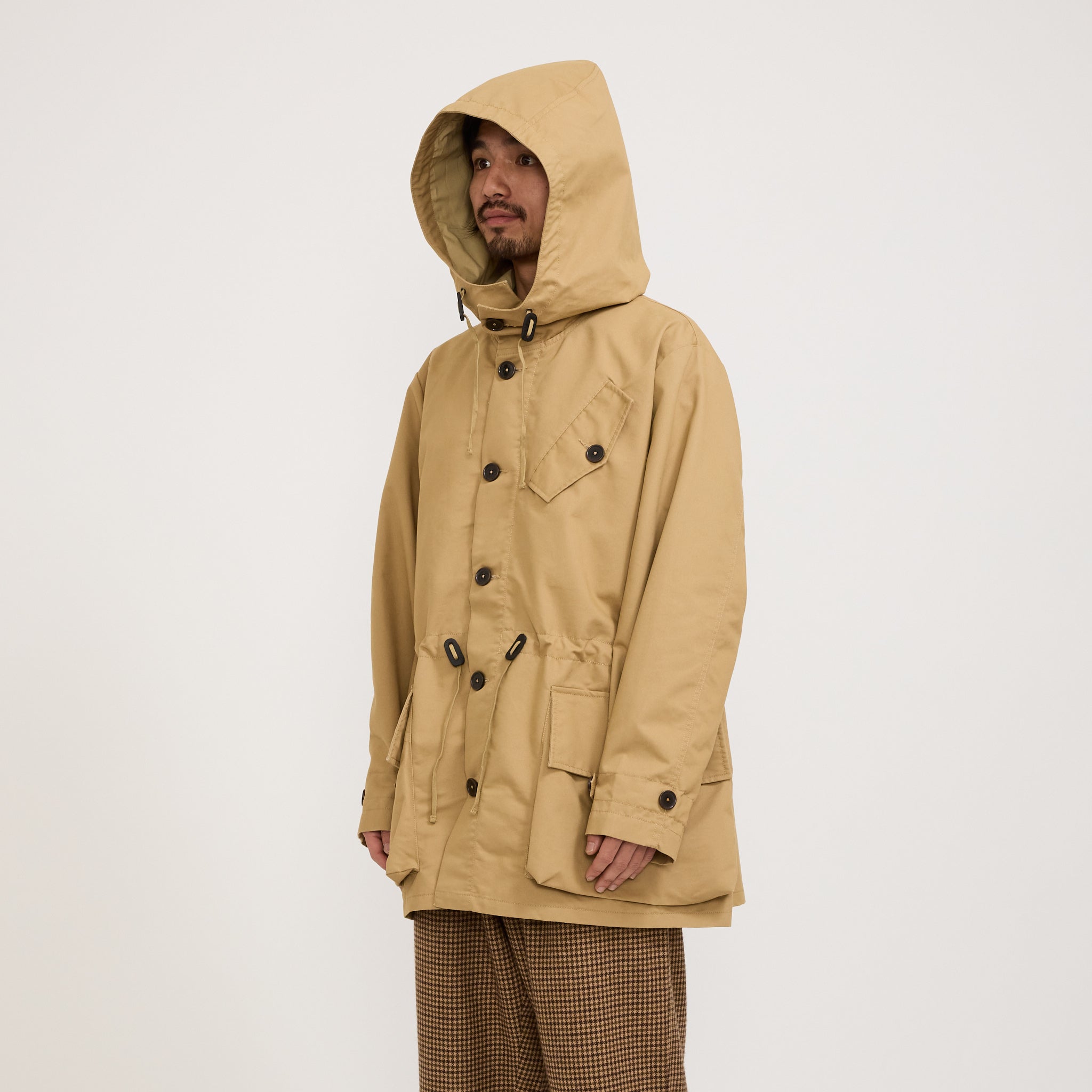 Universal Works | Boston Parka Brushed Polytech Sand | Maplestore