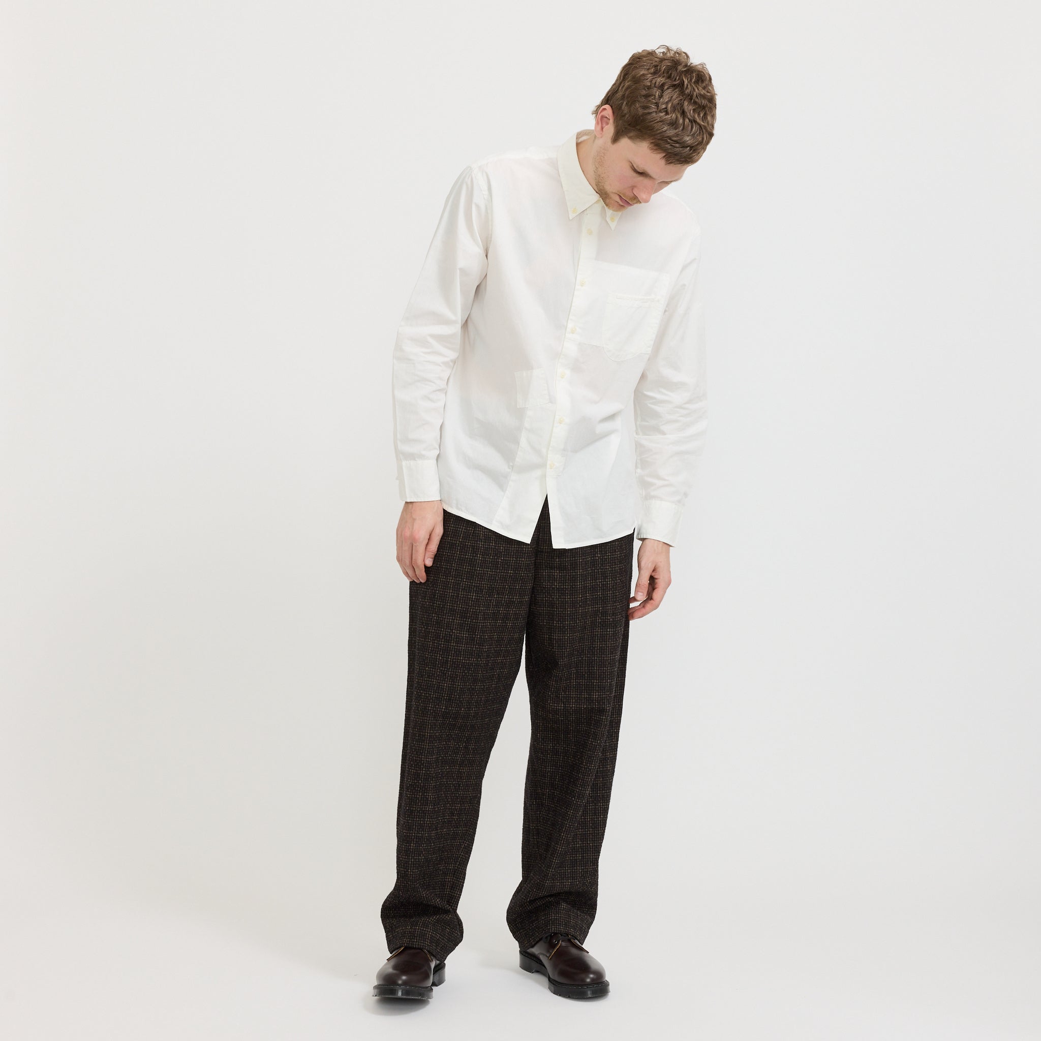 Duke Pant Cedar Check Brown