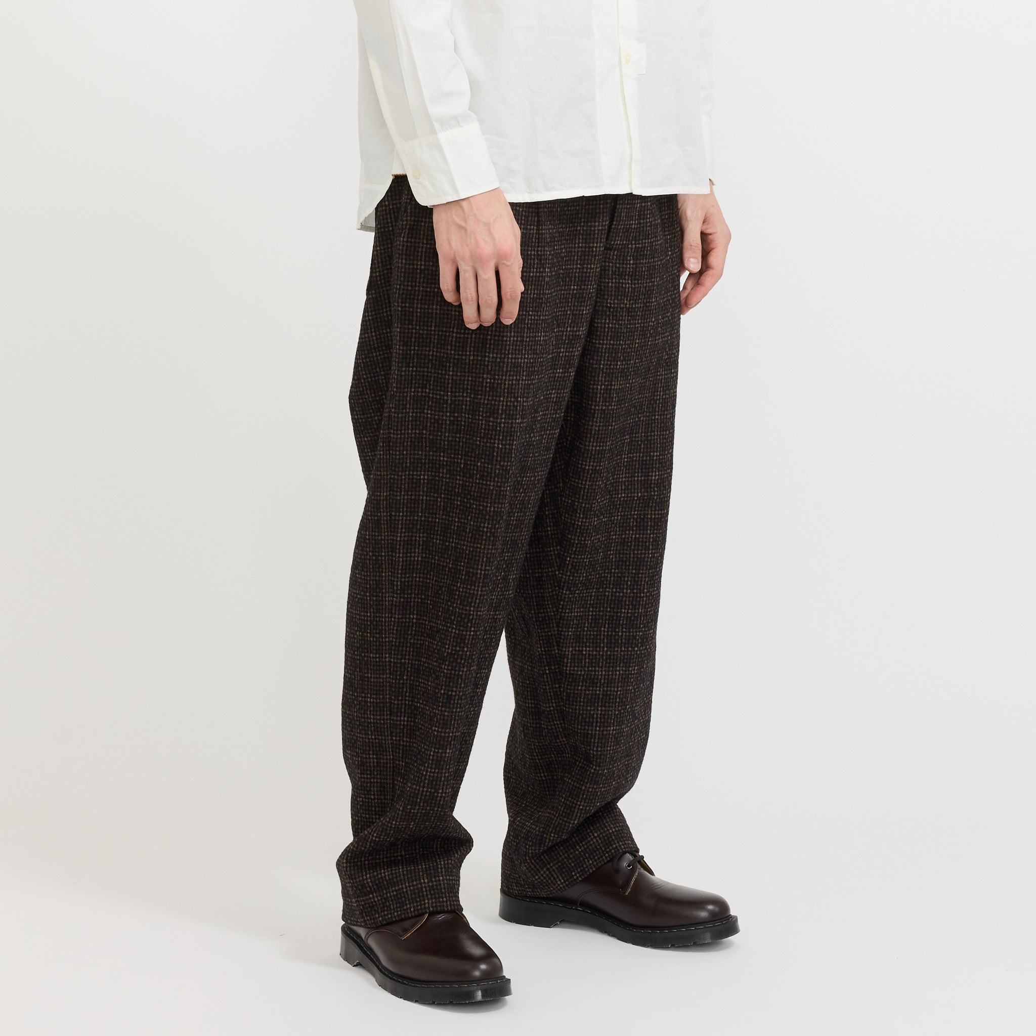 Duke Pant Cedar Check Brown