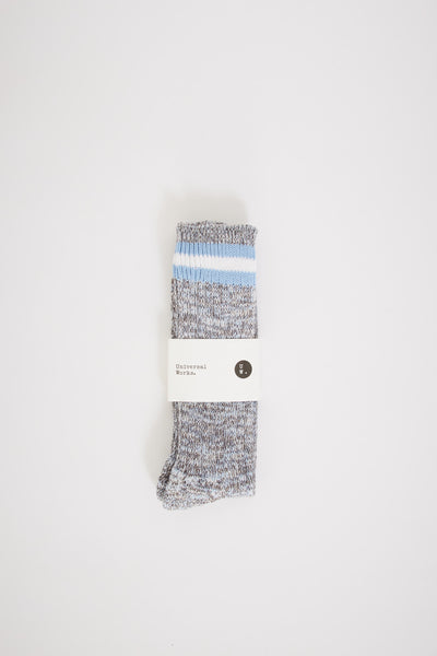 Universal Works | Every Day Stripe Sock Cornish Blue | Maplestore