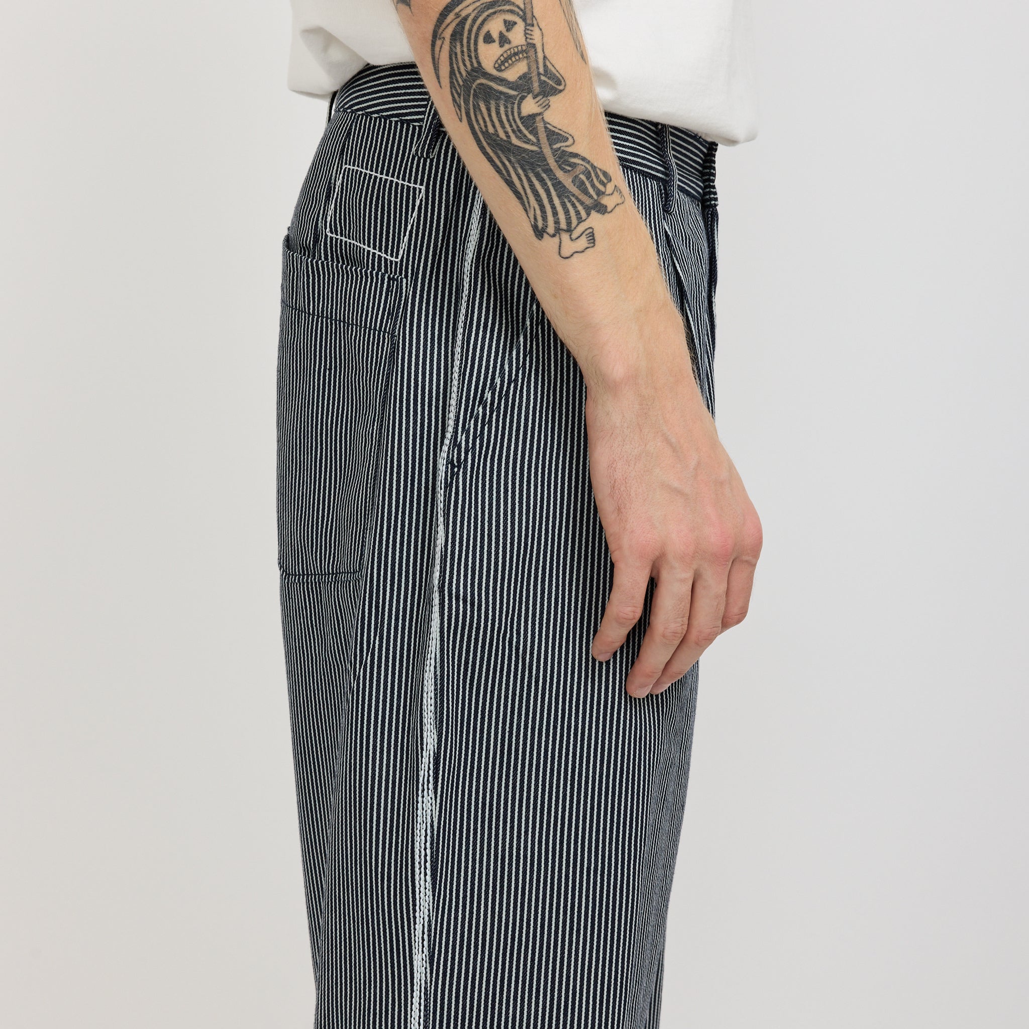 Duke Pant Hickory Stripe Denim Indigo