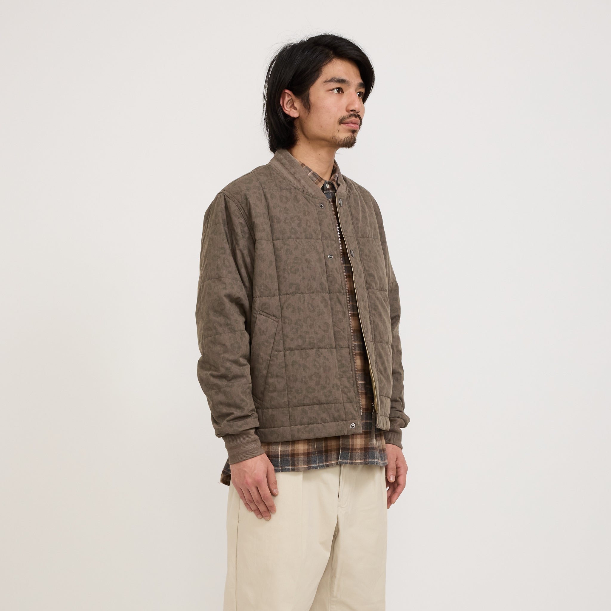Universal Works | Carlton Jacket Leopard Recycled Polytech Sand | Maplestore