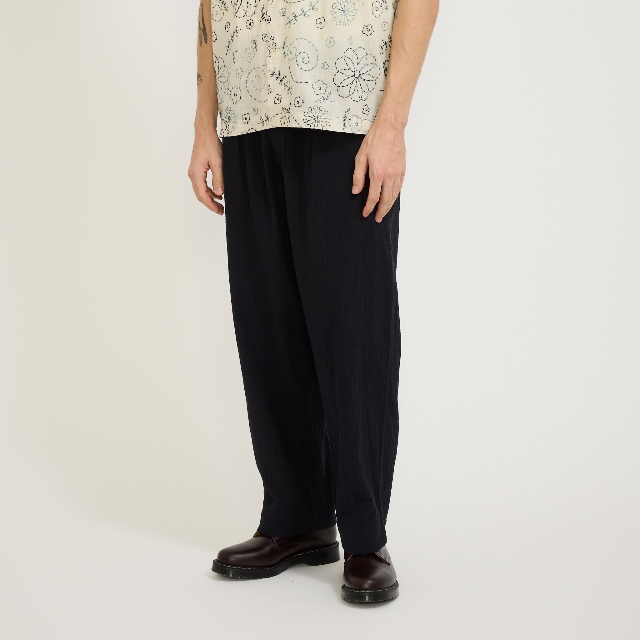 Universal Works | Oxford Pant Ospina Cotton Dark Navy | Maplestore