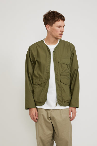 Universal Works | Parachute Liner Jacket Olive Recycled Poly Tech | Maplestore