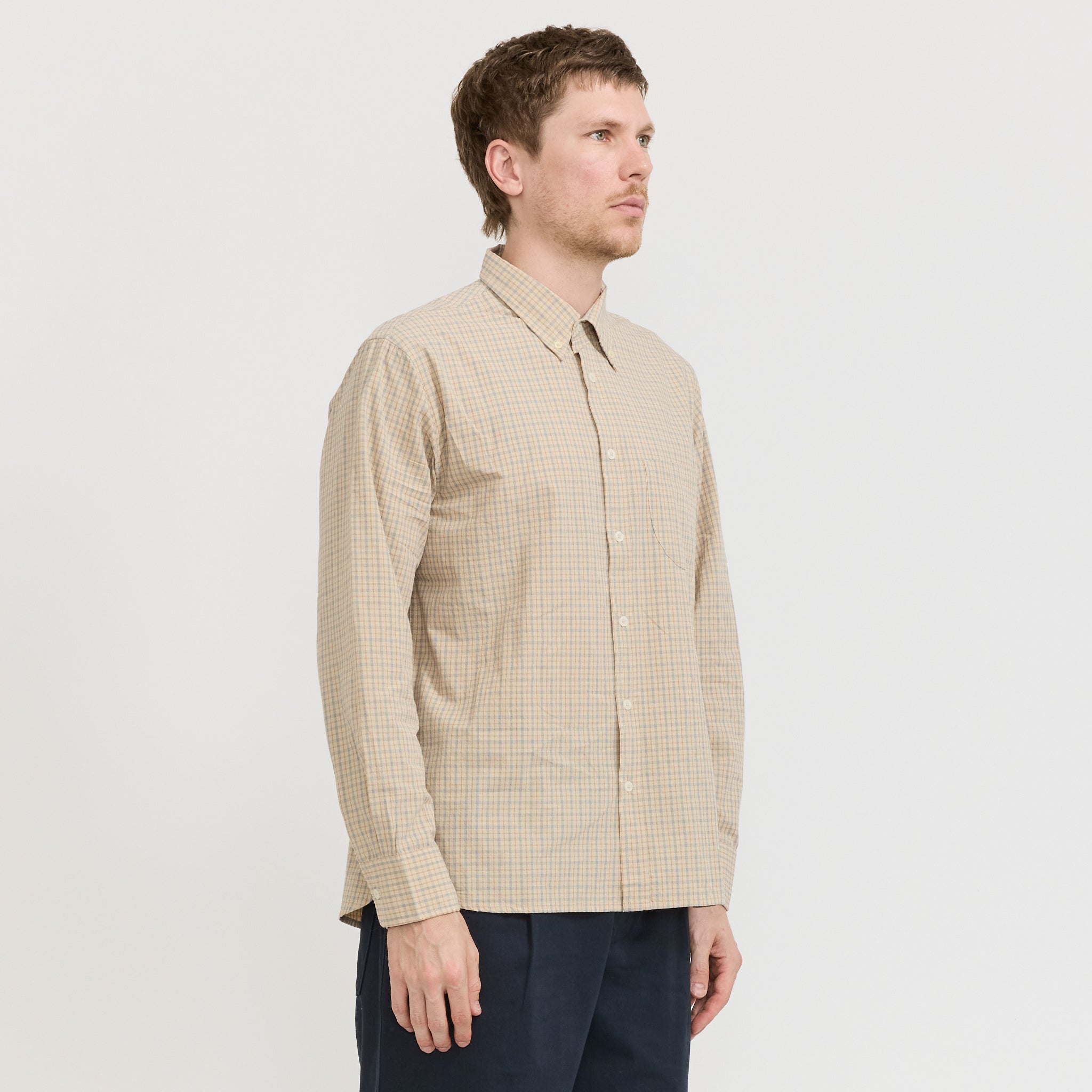 Lazy Day Shirt Shiro Check Fawn