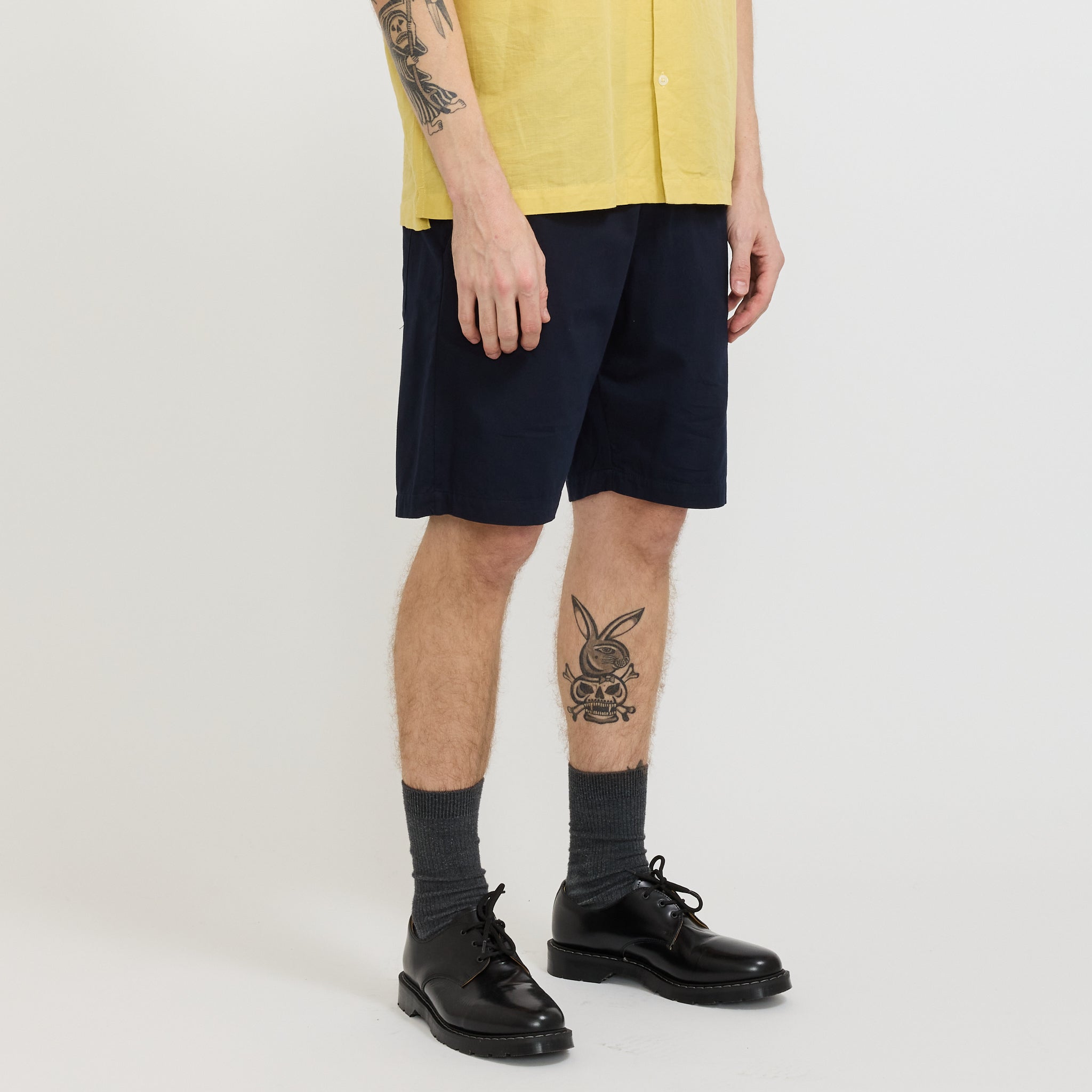 Universal Works | Simple Short Military Cotton Navy | Maplestore