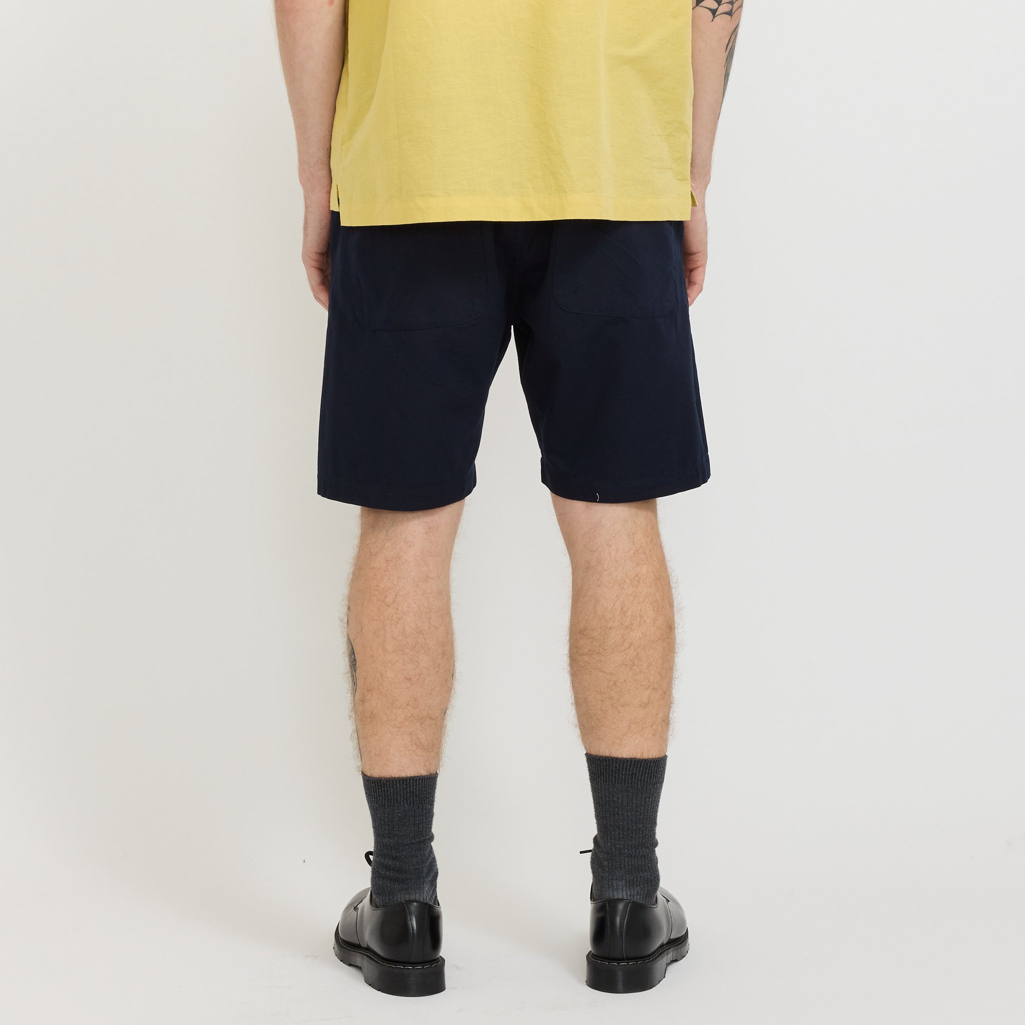Universal Works | Simple Short Military Cotton Navy | Maplestore