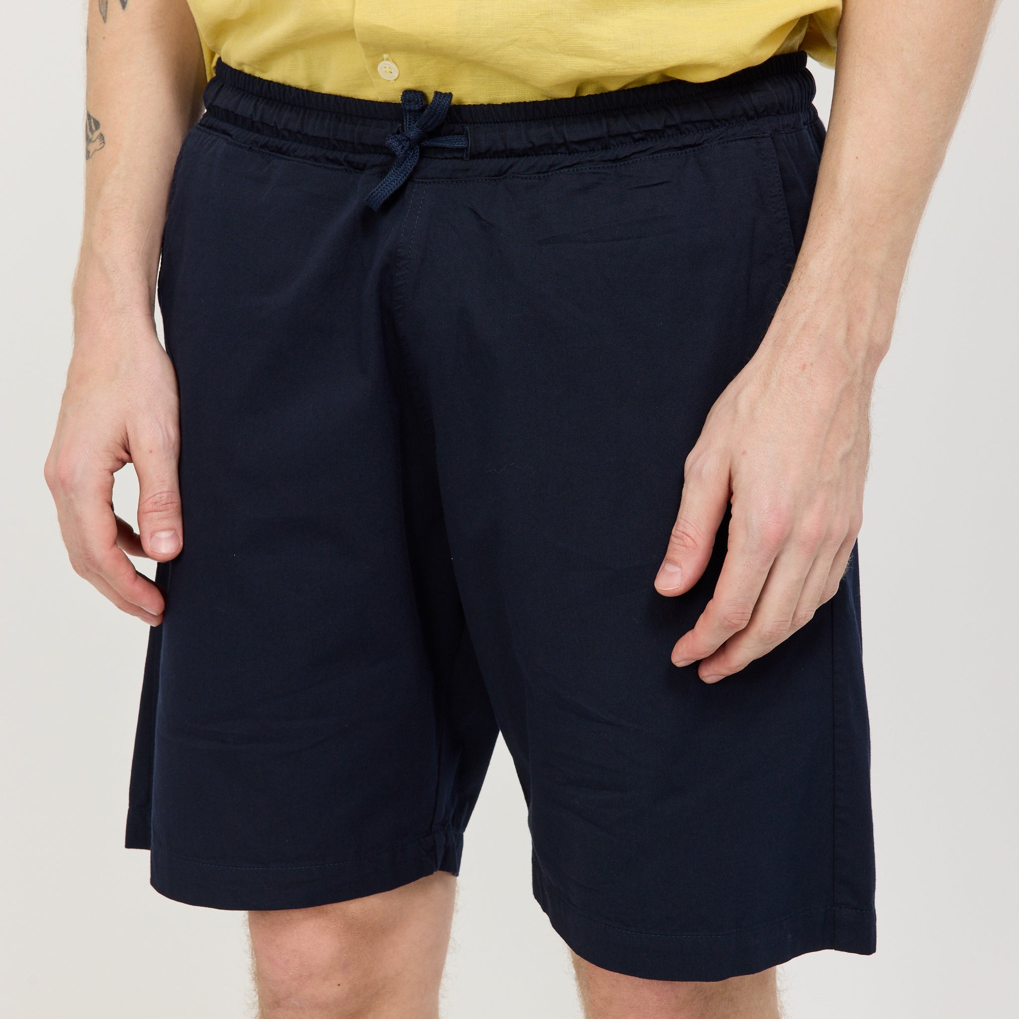 Universal Works | Simple Short Military Cotton Navy | Maplestore