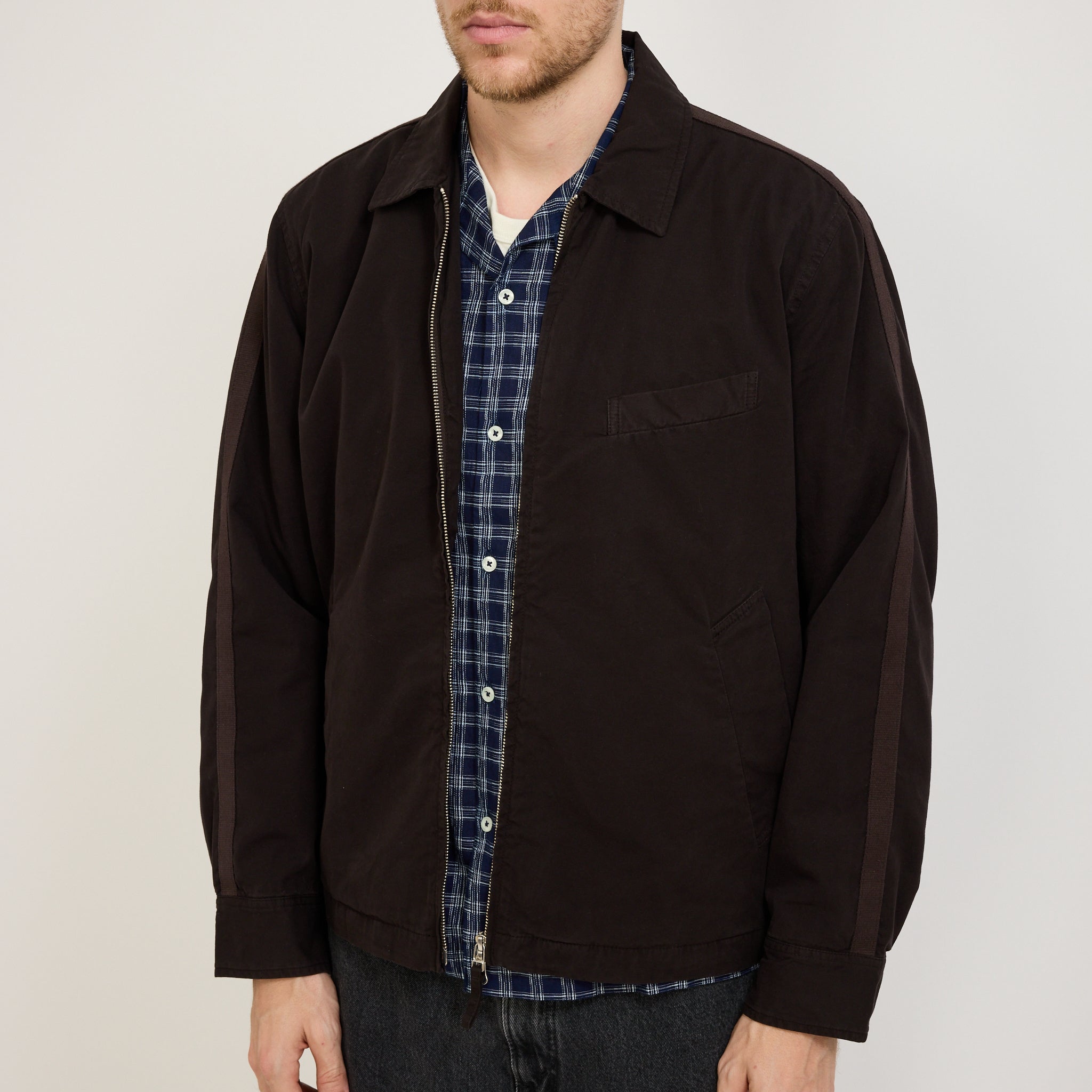 Universal Works | Windcheater Jacket Summer Canvas Licorice | Maplestore