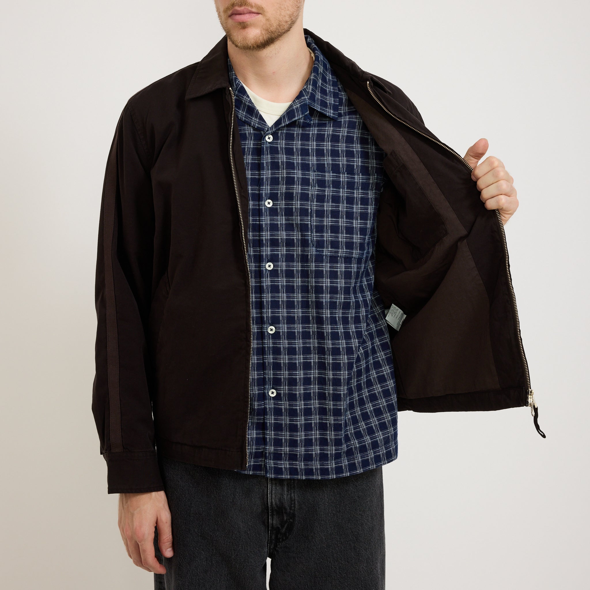 Universal Works | Windcheater Jacket Summer Canvas Licorice | Maplestore