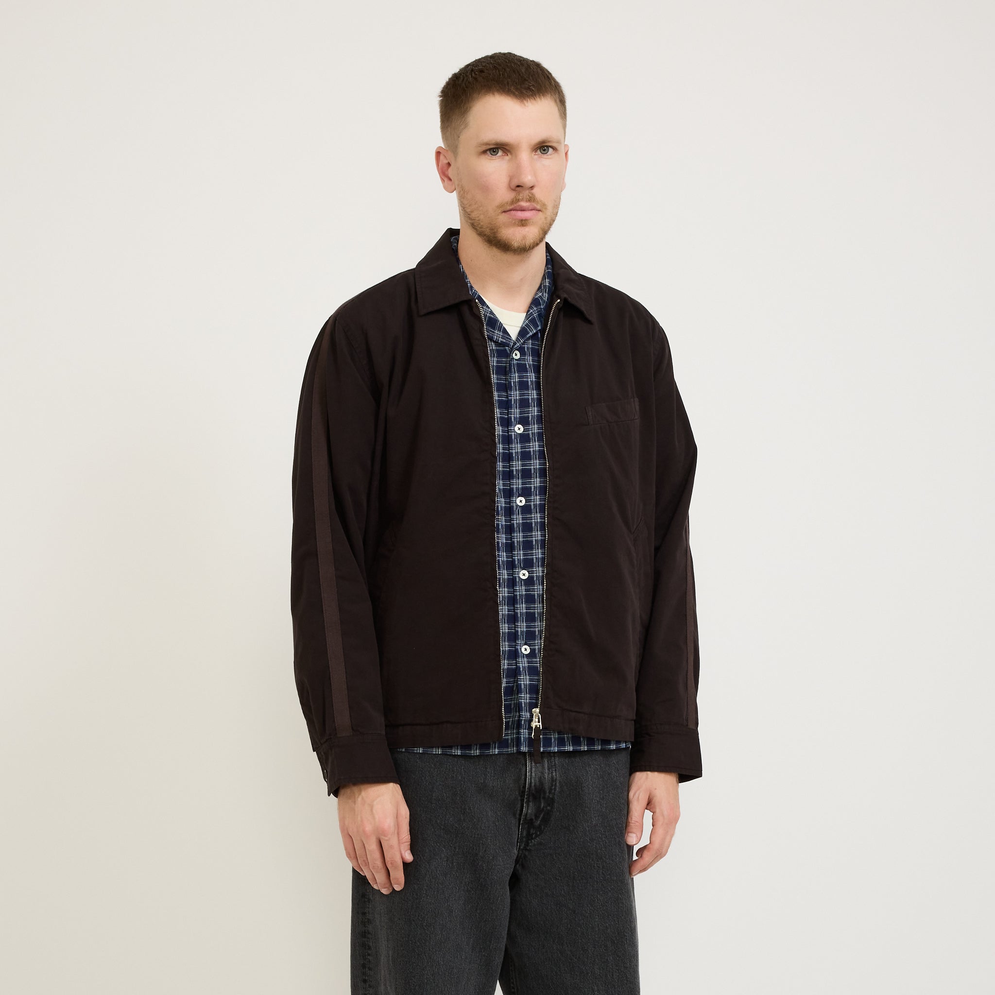 Universal Works | Windcheater Jacket Summer Canvas Licorice | Maplestore