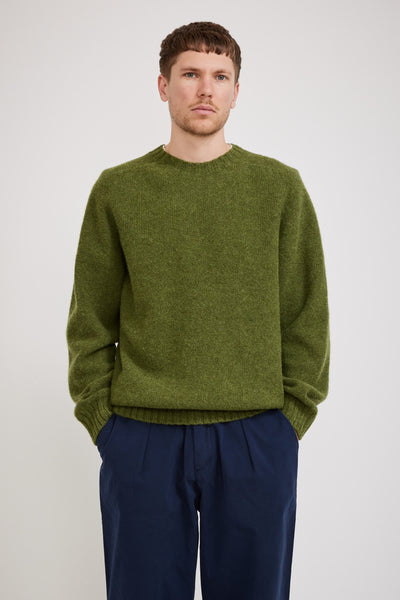 Universal Works | Seamless Crew Supersoft Knit Green | Maplestore
