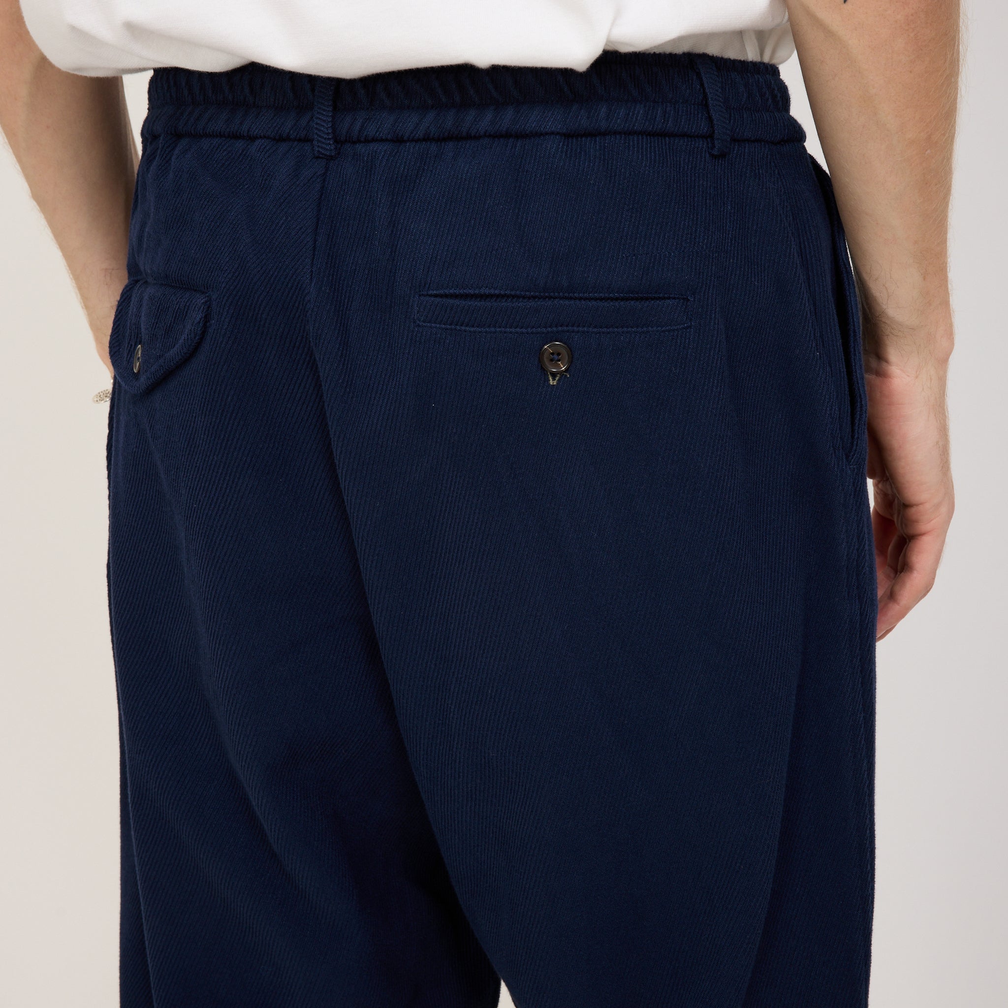 Universal Works | Pleated Track Pant Super Twill Navy | Maplestore