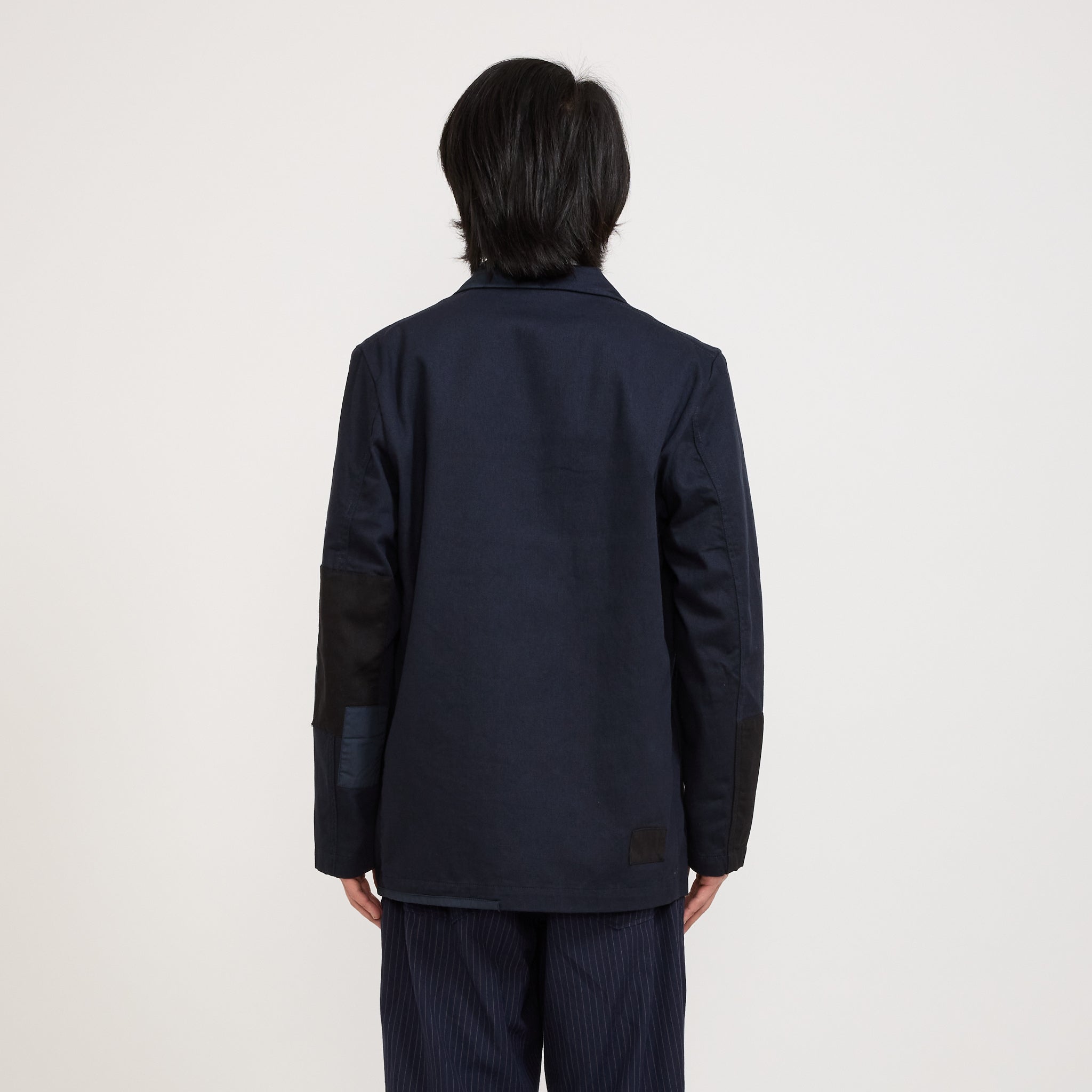 Universal Works | Patched Three Button Jacket Works Twill Mix Navy Mix | Maplestore