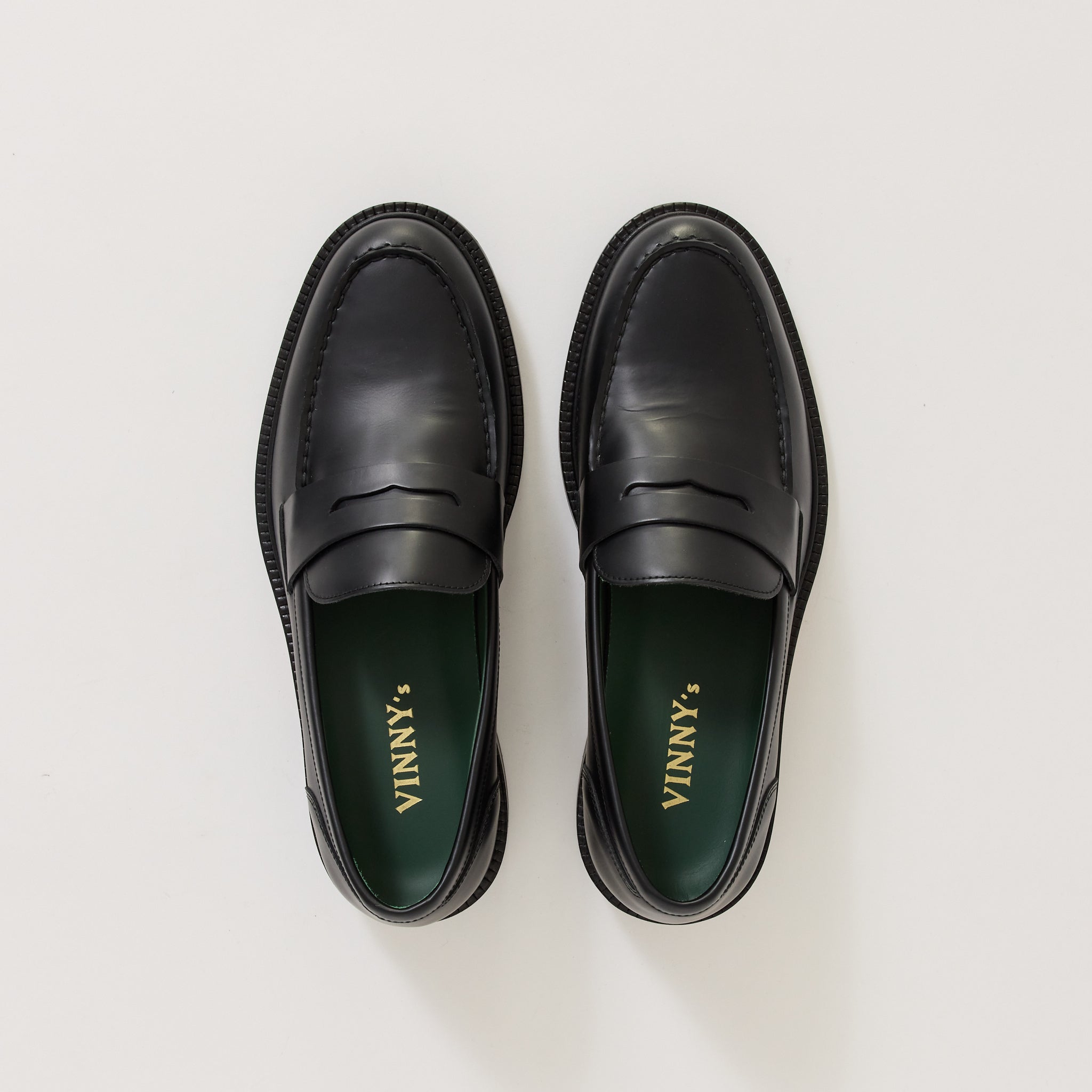 Townee Penny Loafer Black Polido Leather Womens