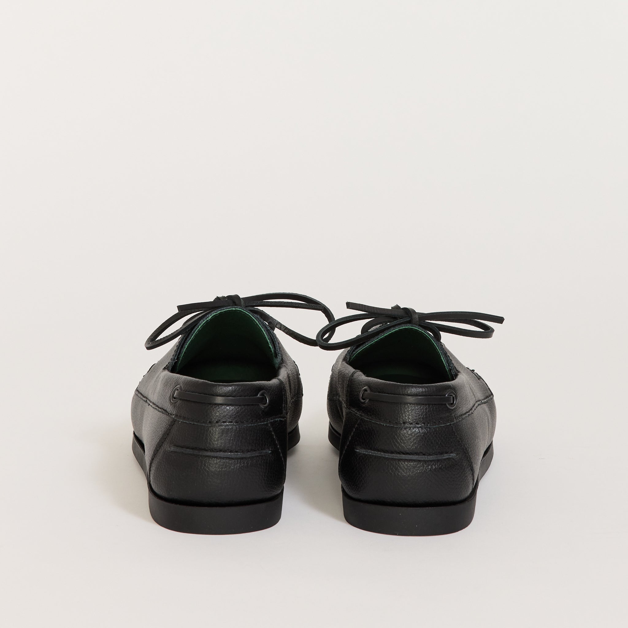 Boatman Black Grain Leather