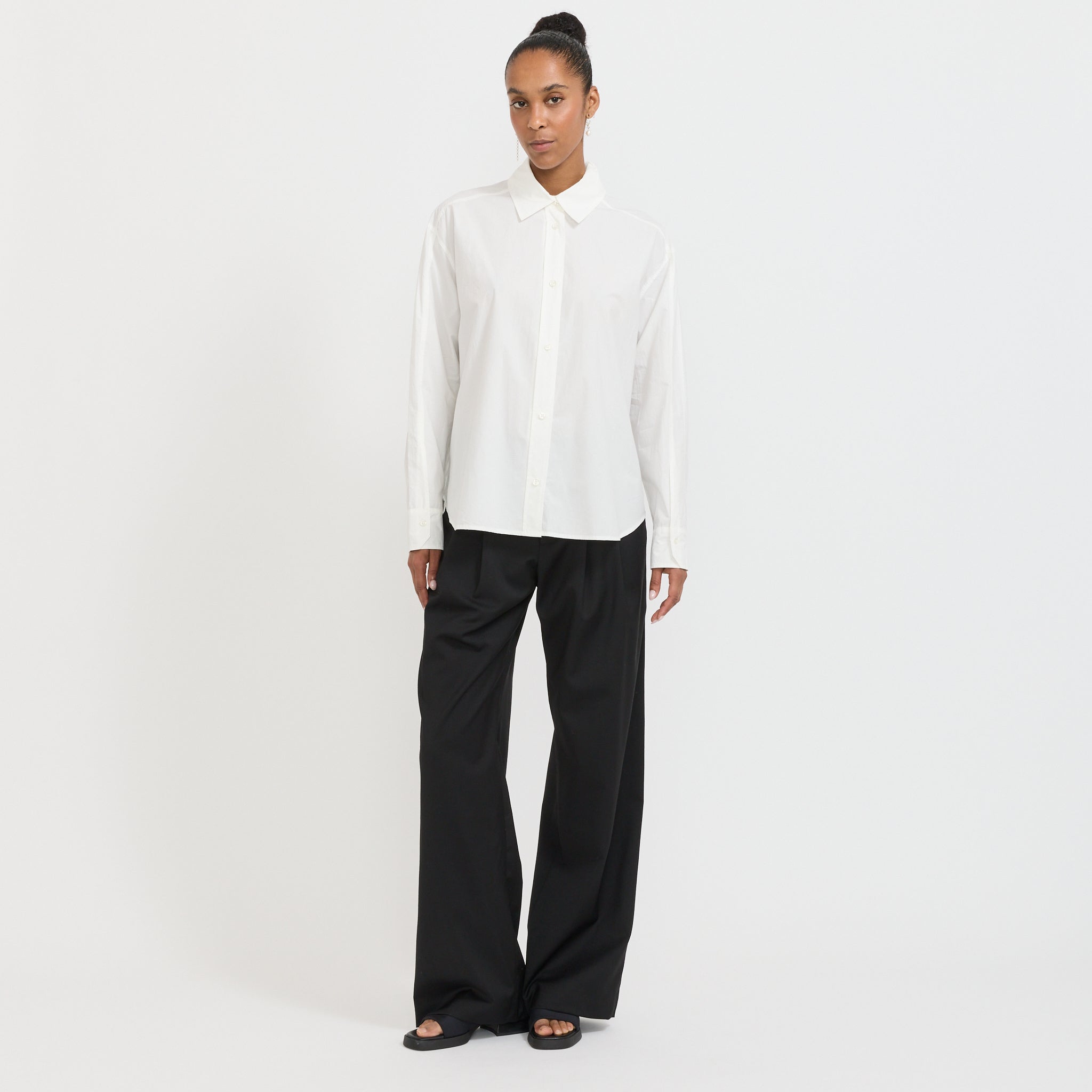 Won Hundred | Lenoa Panel Shirt Bright White | Maplestore