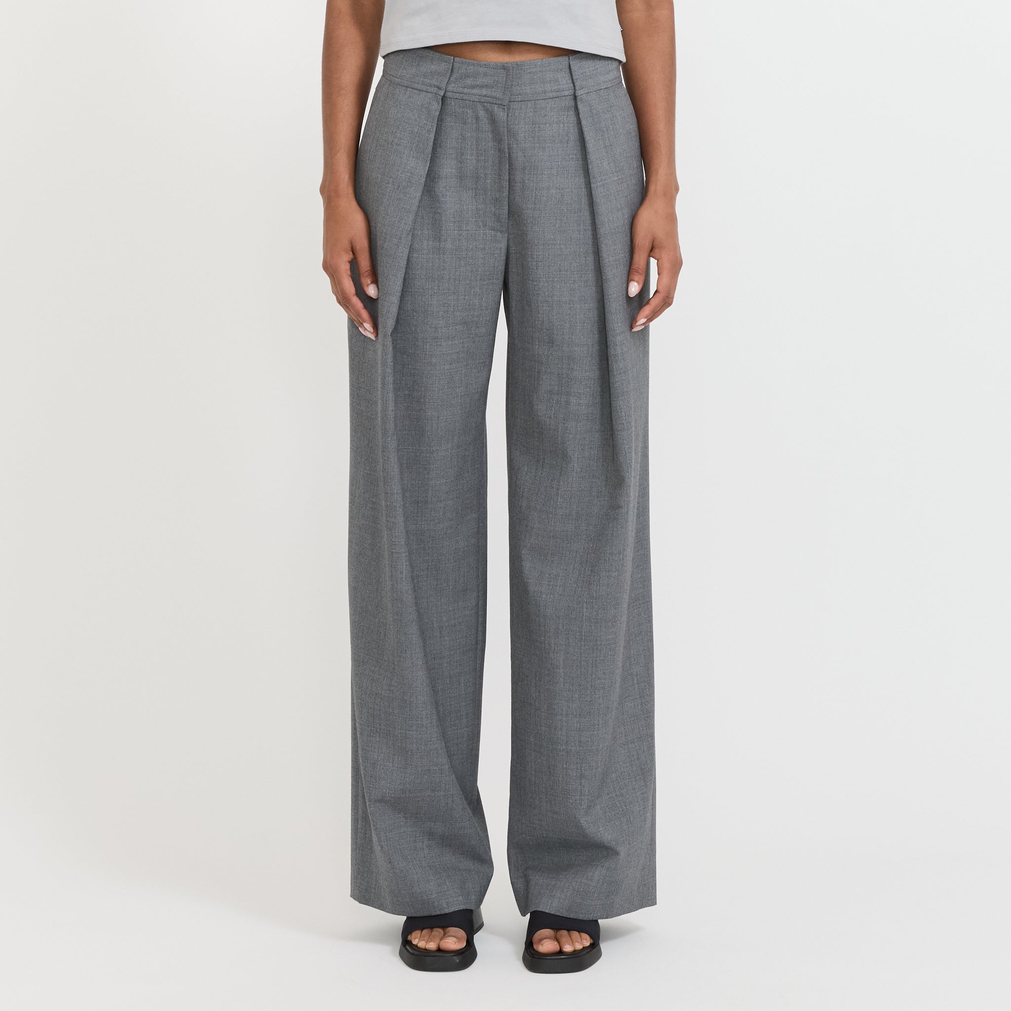 Won Hundred | Lulu Trousers Grey Melange | Maplestore