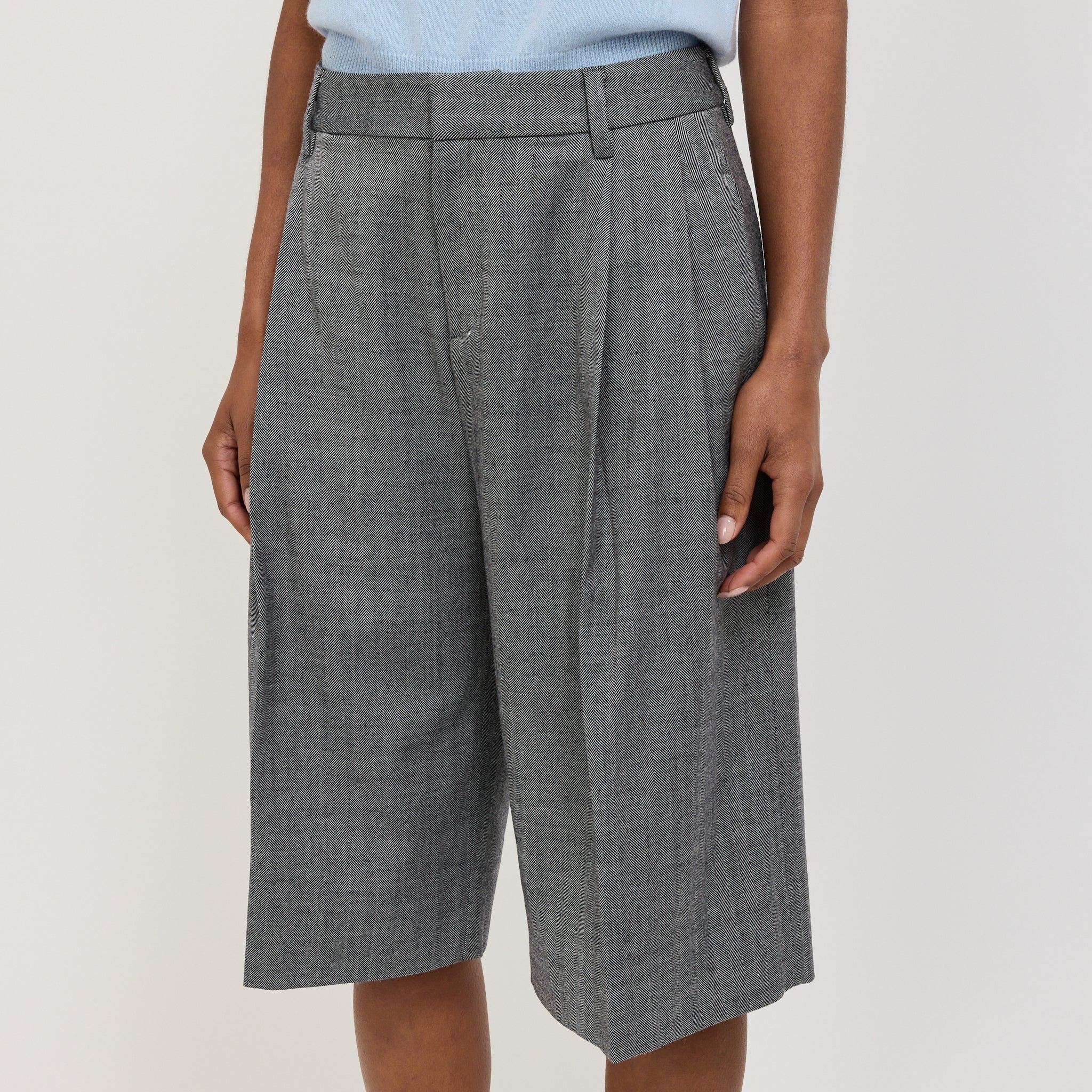 Wynn Hamlyn | Charlie Suiting Shorts Black/White | Maplestore