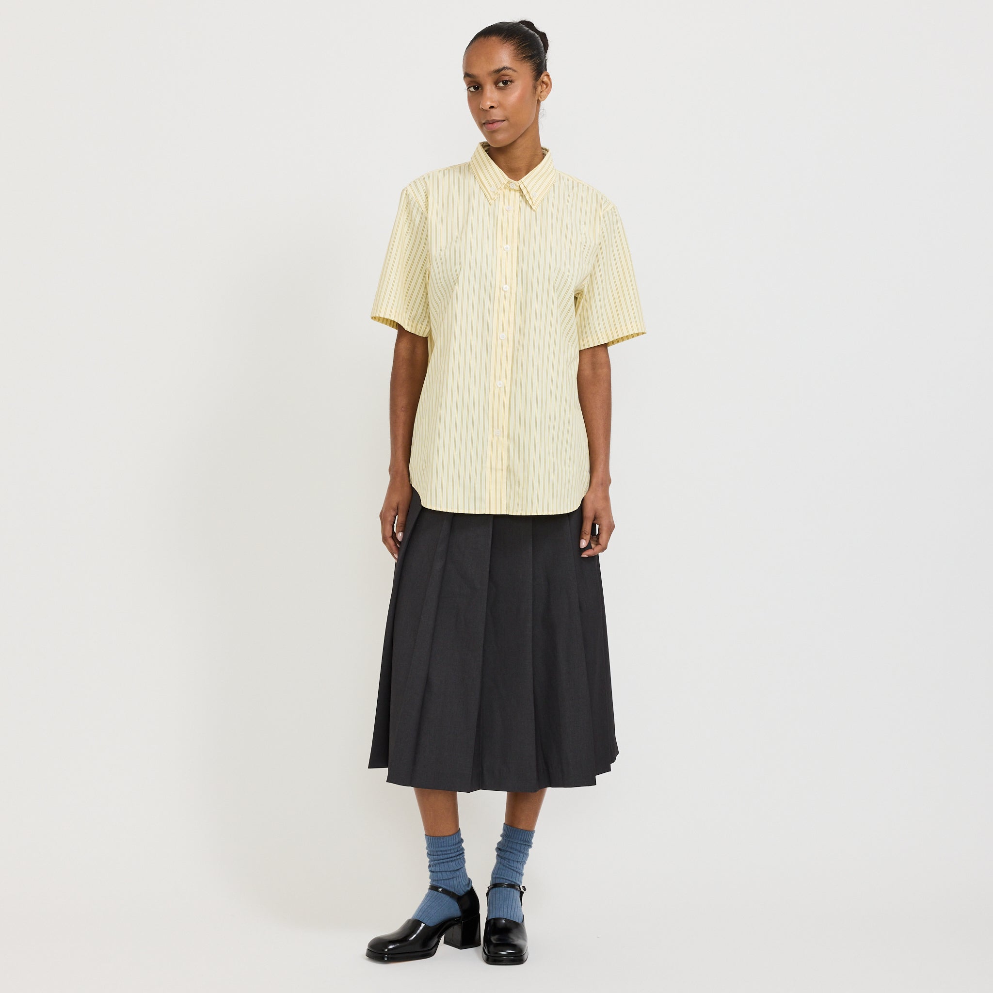 Wynn Hamlyn | Double Collar Shirt Butter | Maplestore