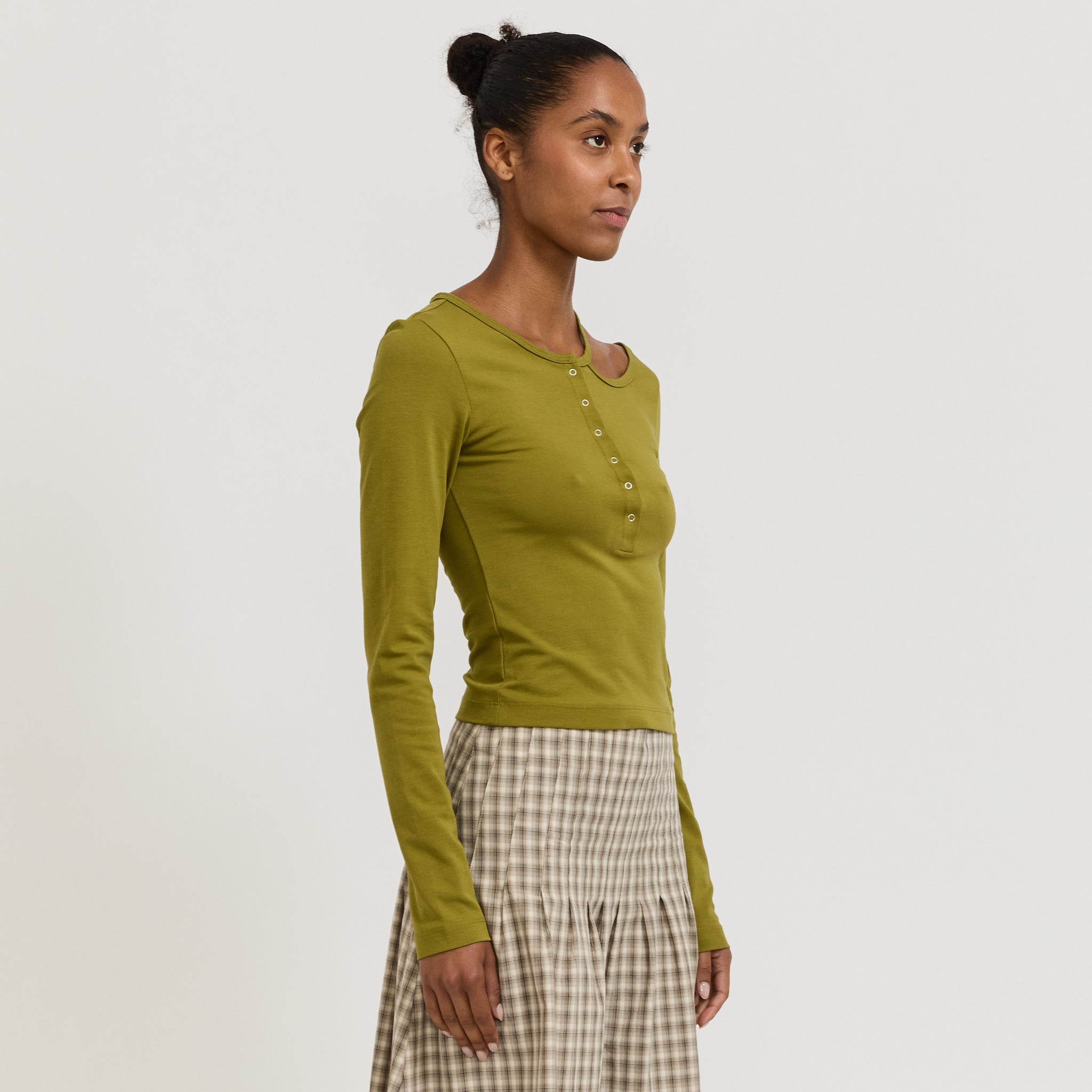 Wynn Hamlyn | Loop Knit Top Olive Green | Maplestore