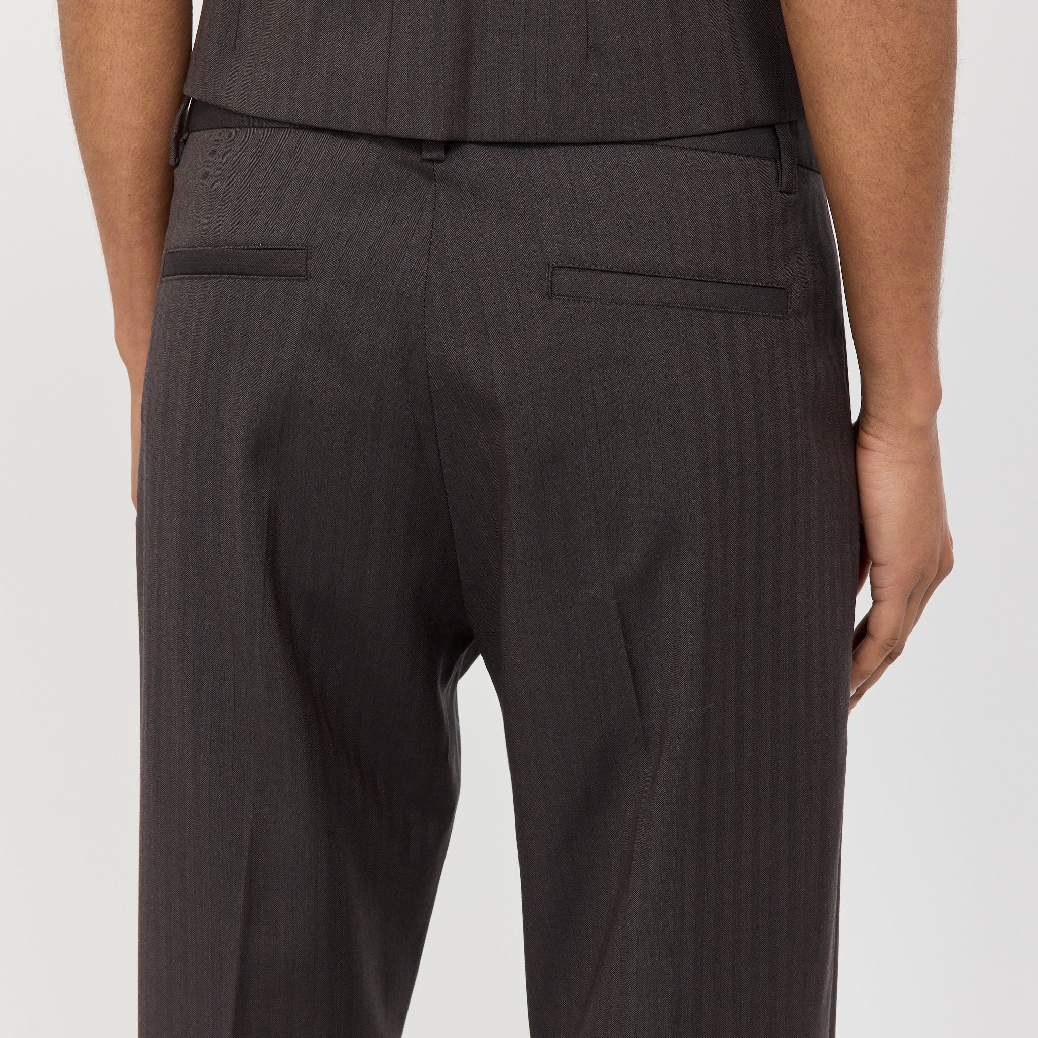 Wynn Hamlyn | Low Rise Utility Trouser Chocolate | Maplestore