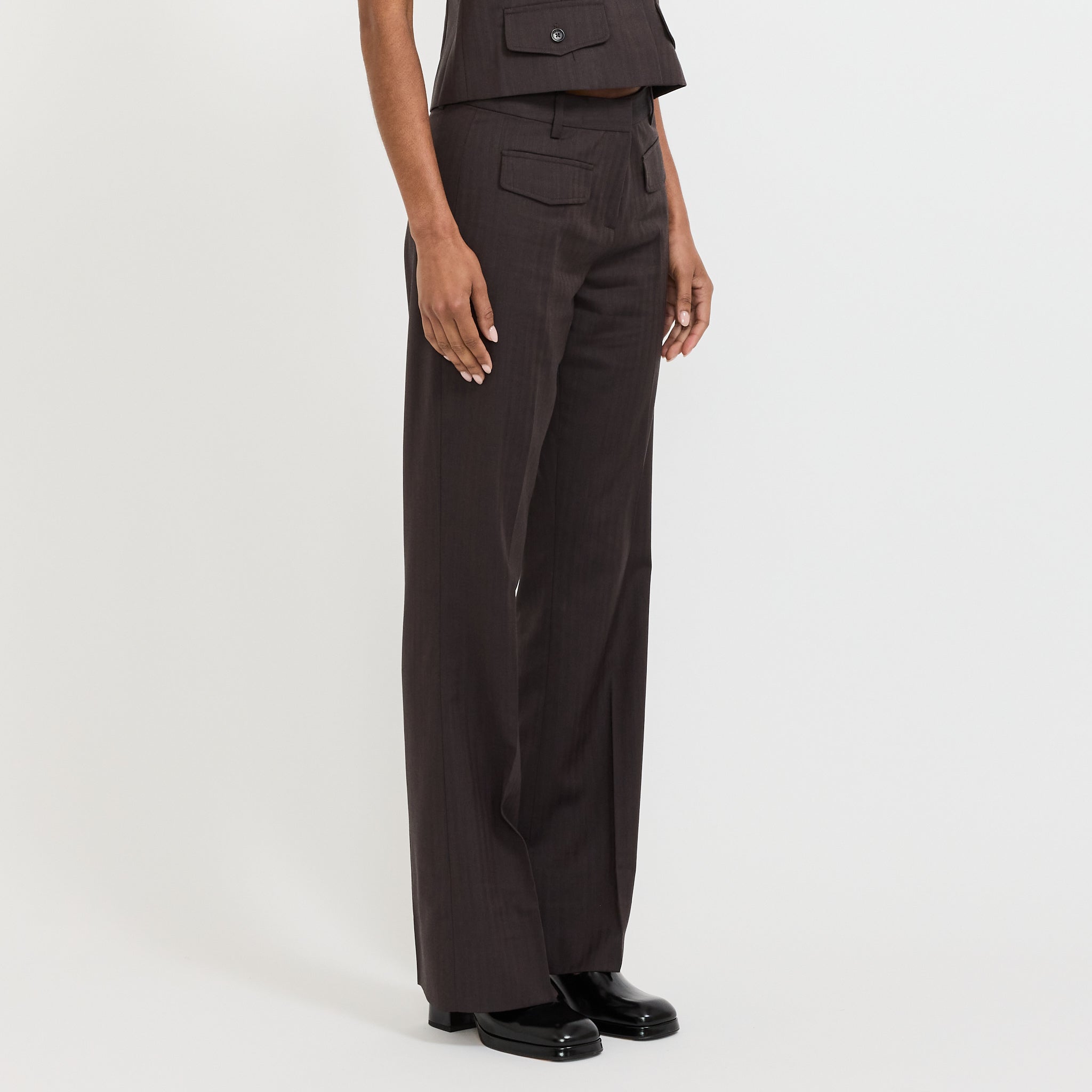 Low Rise Utility Trouser Chocolate