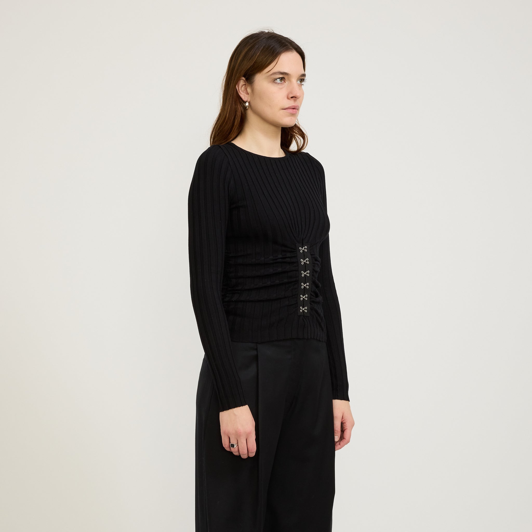 Wynn Hamlyn | Olivia Knit Top Black | Maplestore