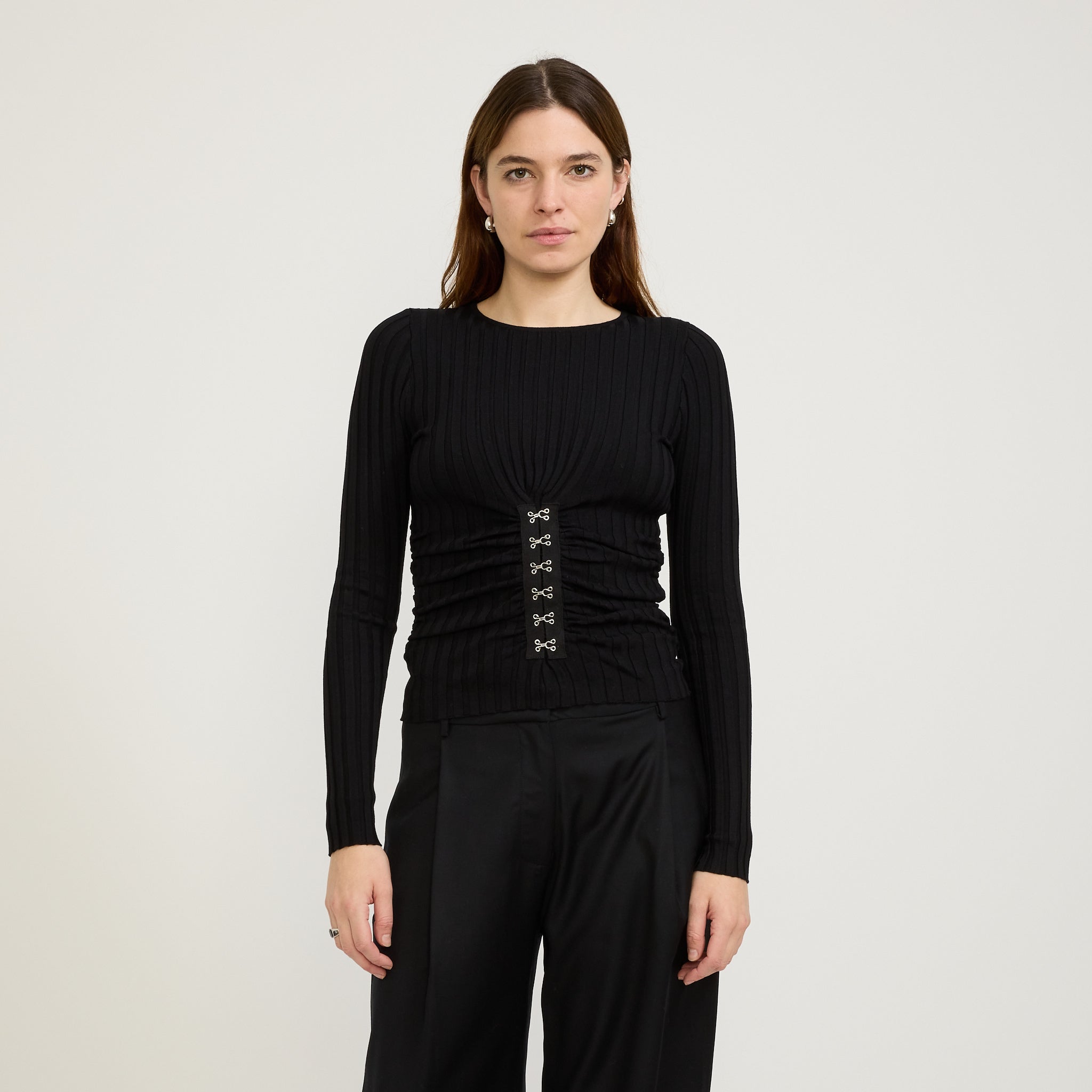 Wynn Hamlyn | Olivia Knit Top Black | Maplestore