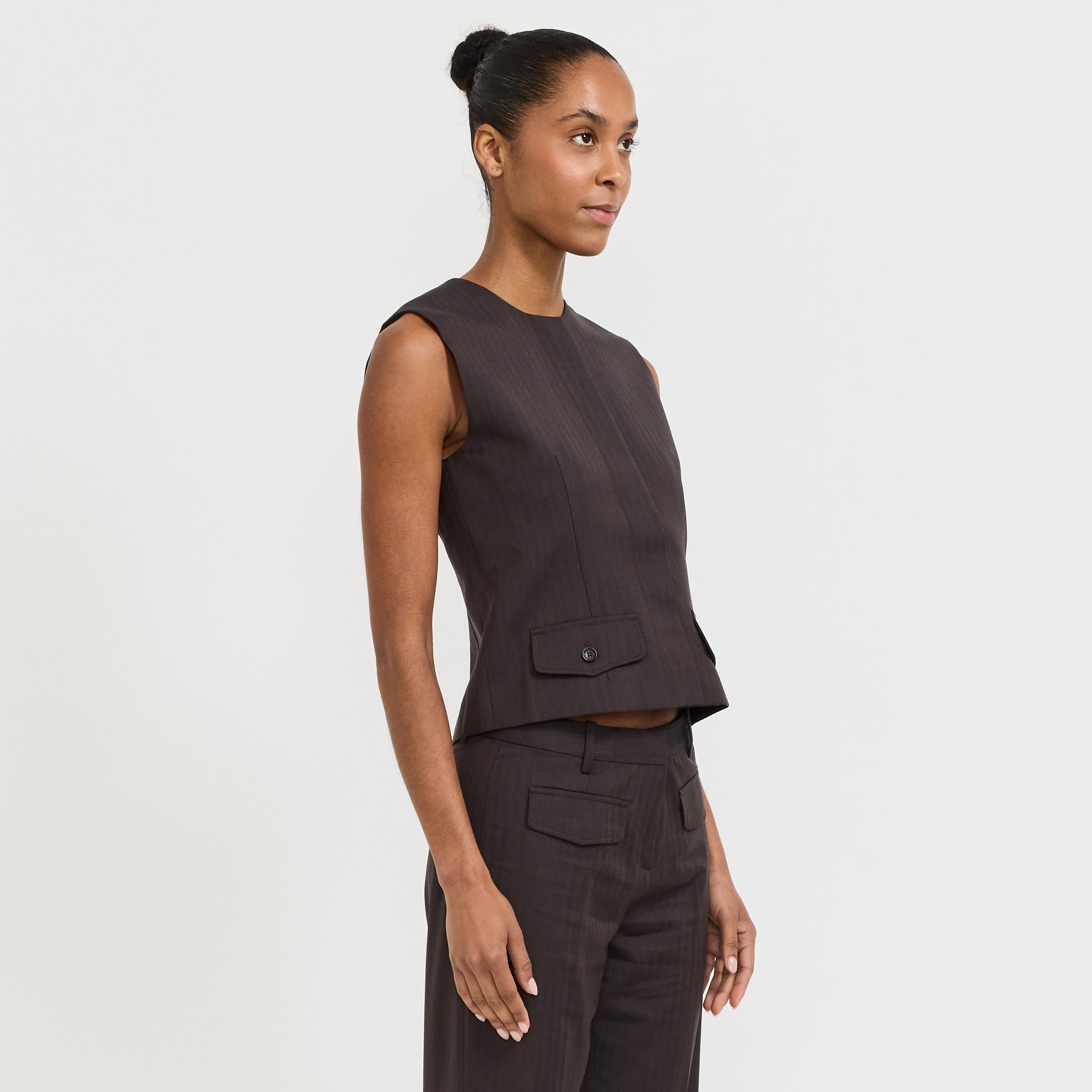 Tailored Vest Chocolate