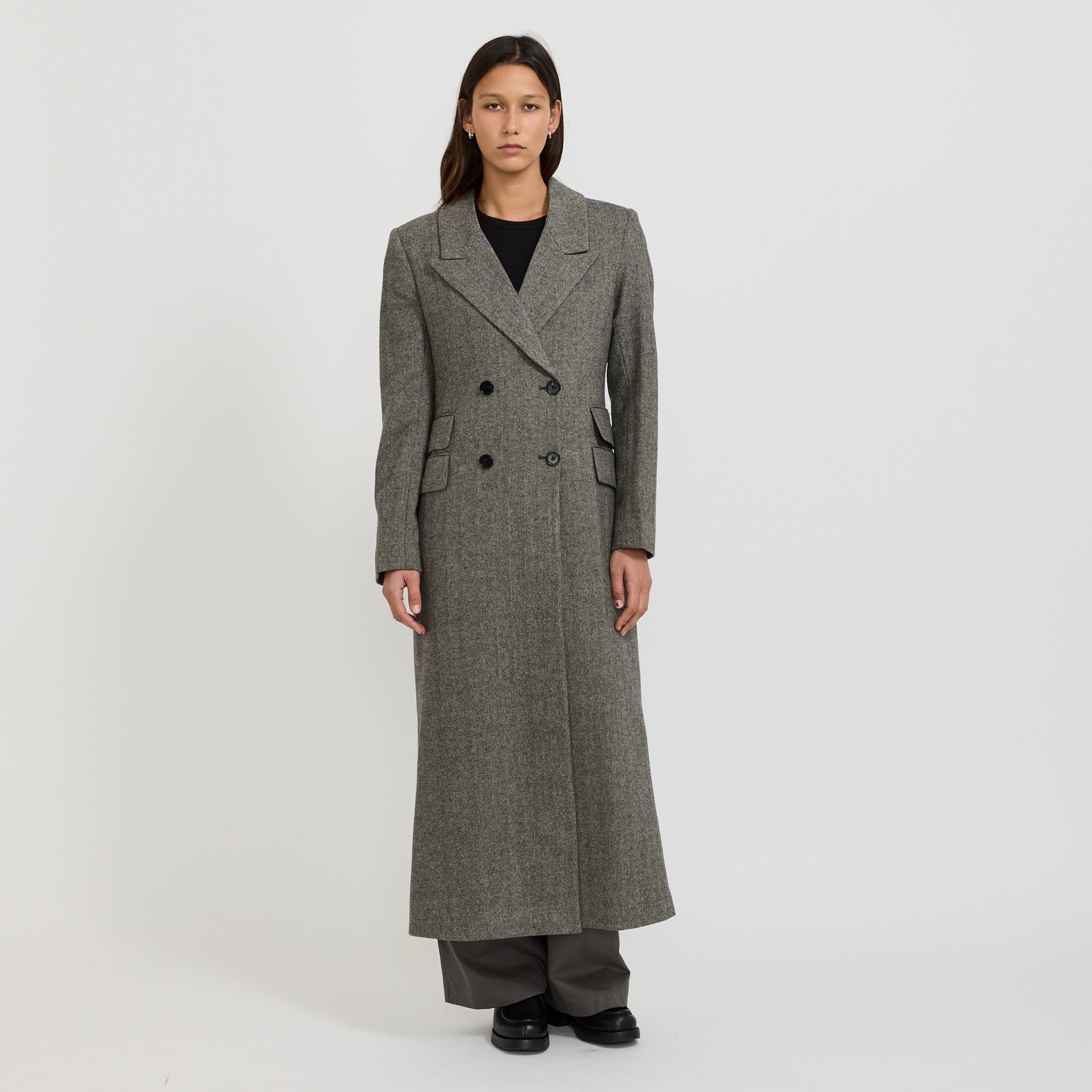 Charlie Coat Black/White