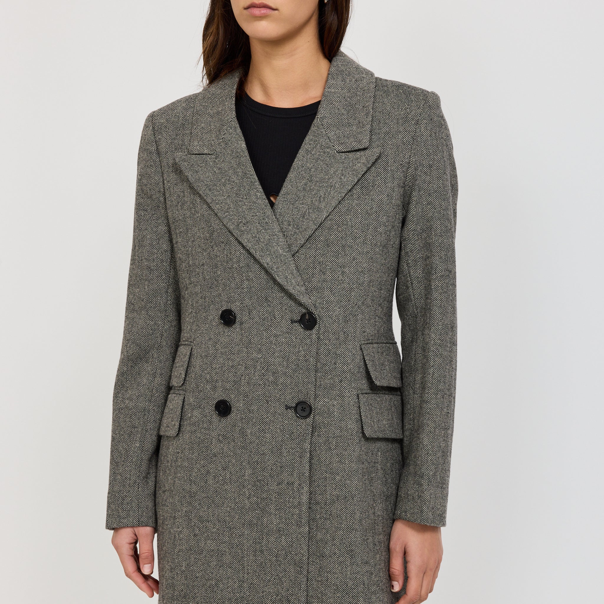 Charlie Coat Black/White