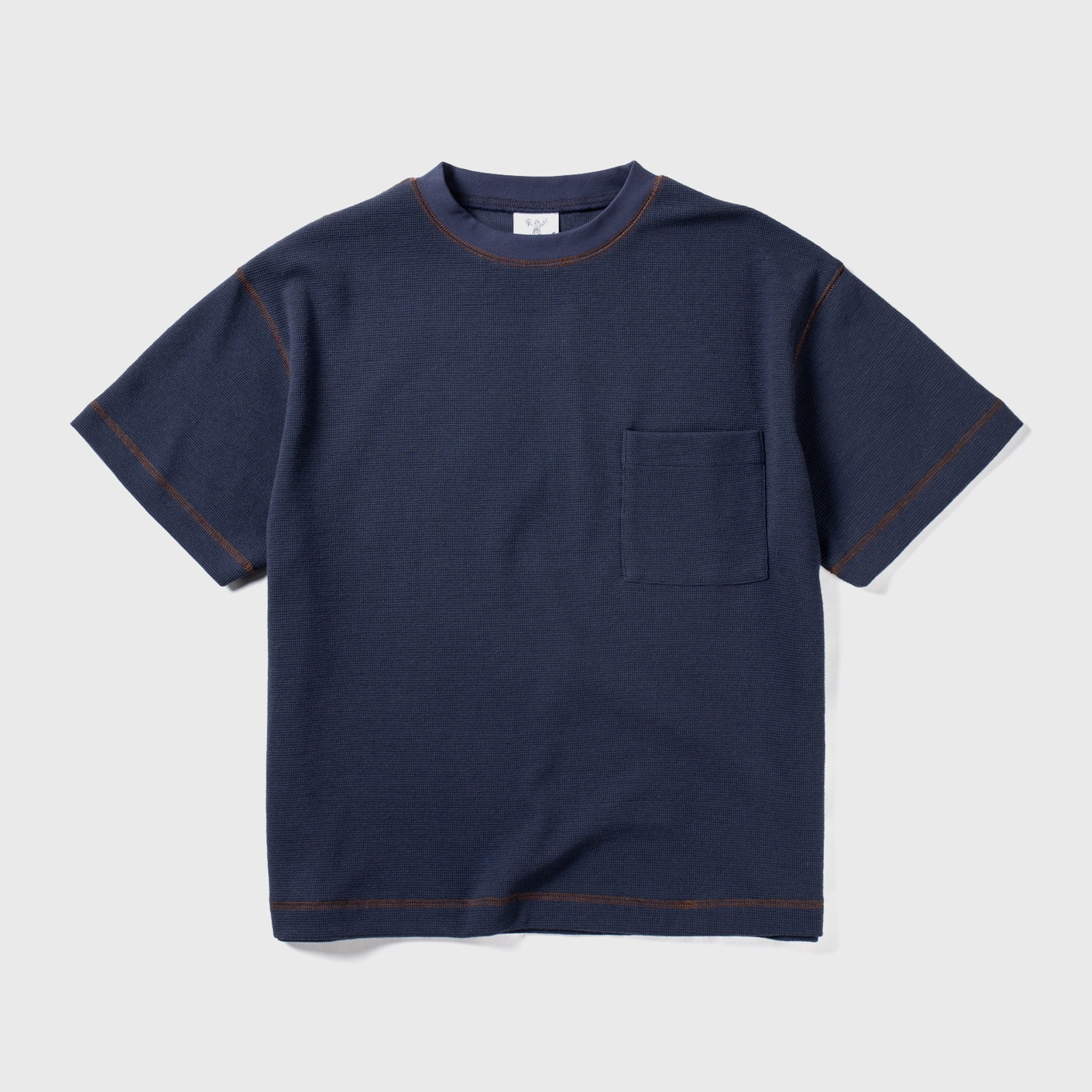 Waffle Pocket Tee Navy