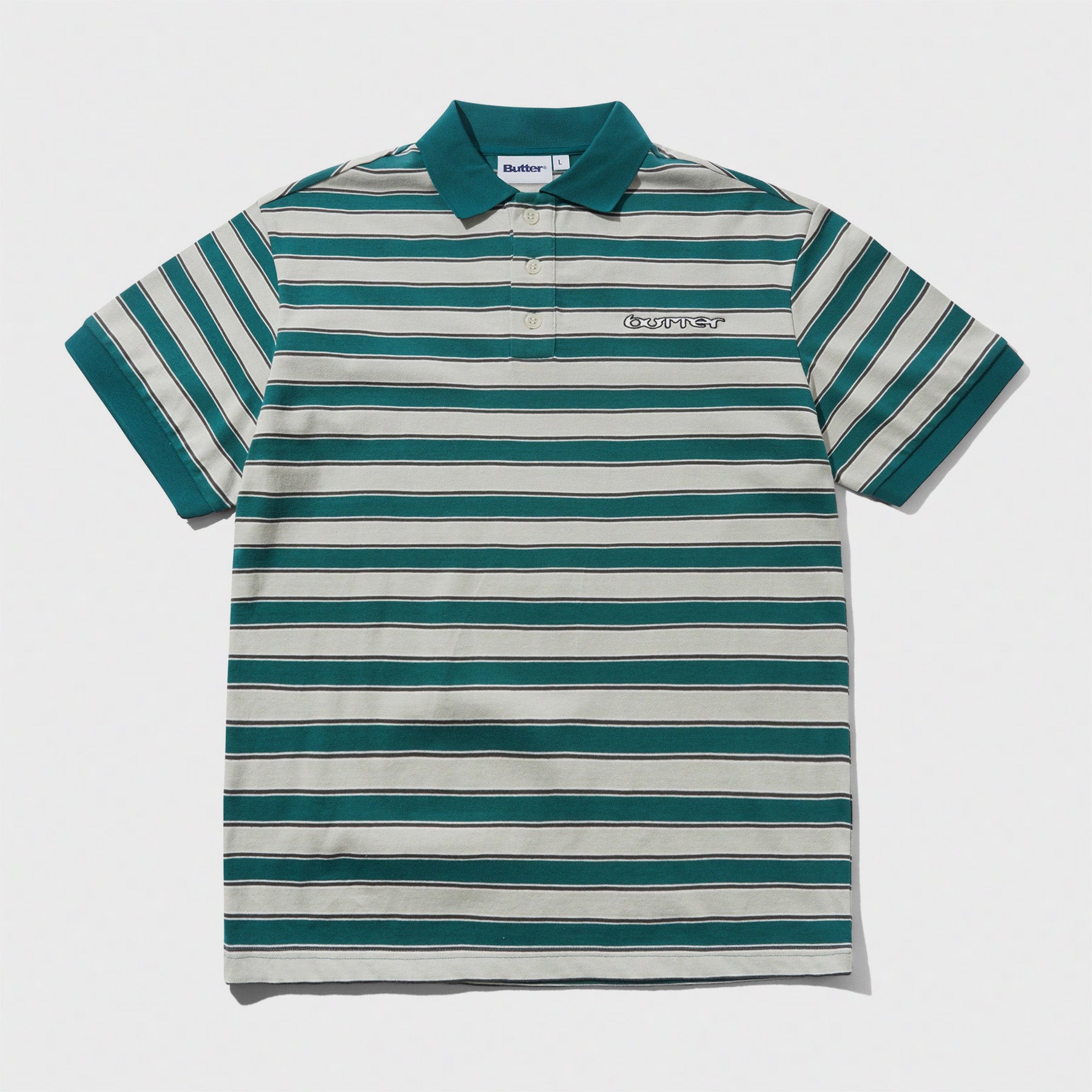Witness Stripe Polo Grey / Teal