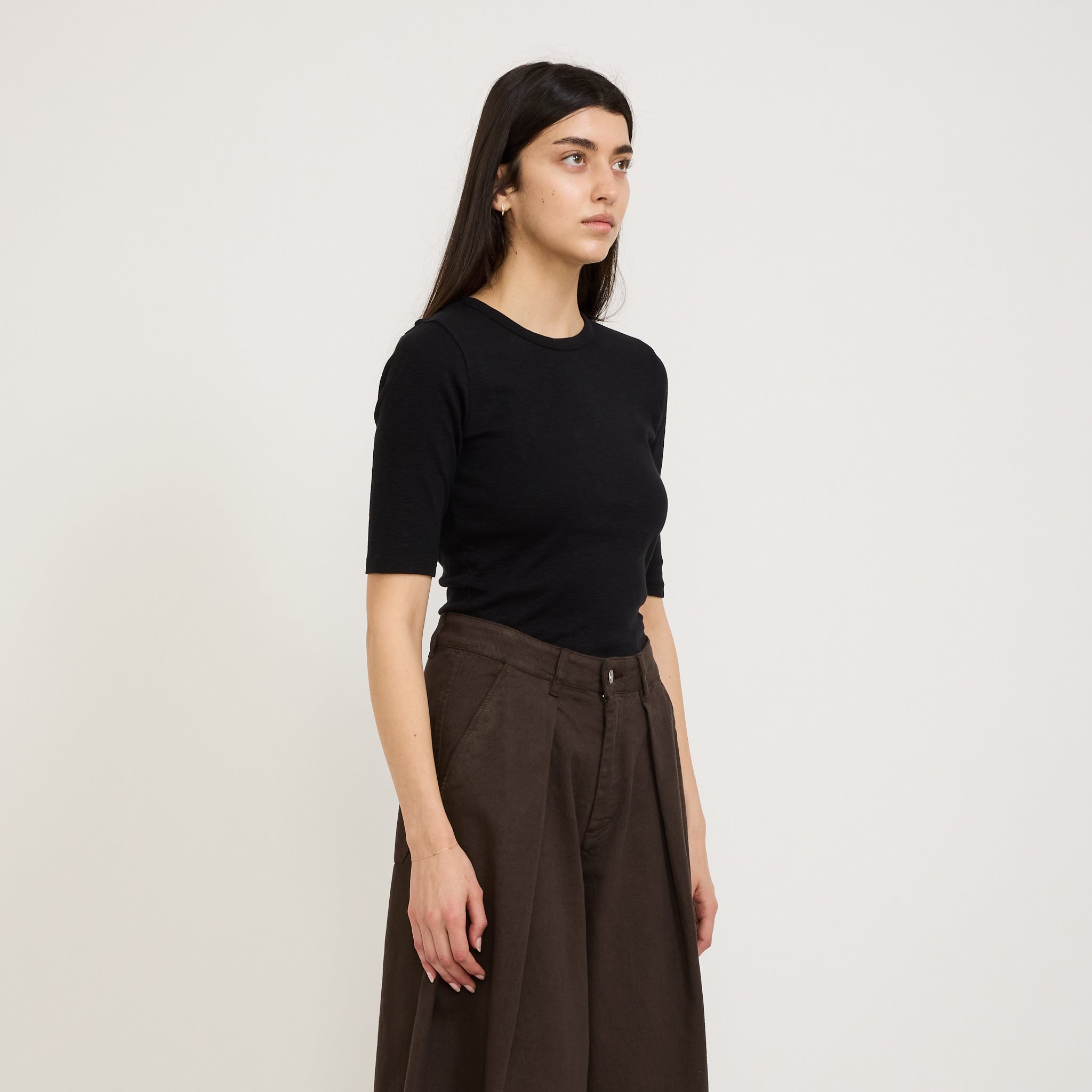 Charlotte Short Sleeve Top Black