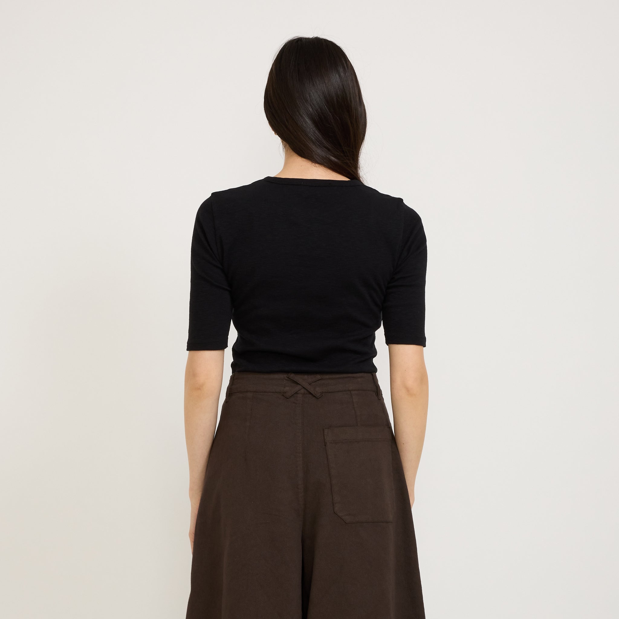 Charlotte Short Sleeve Top Black