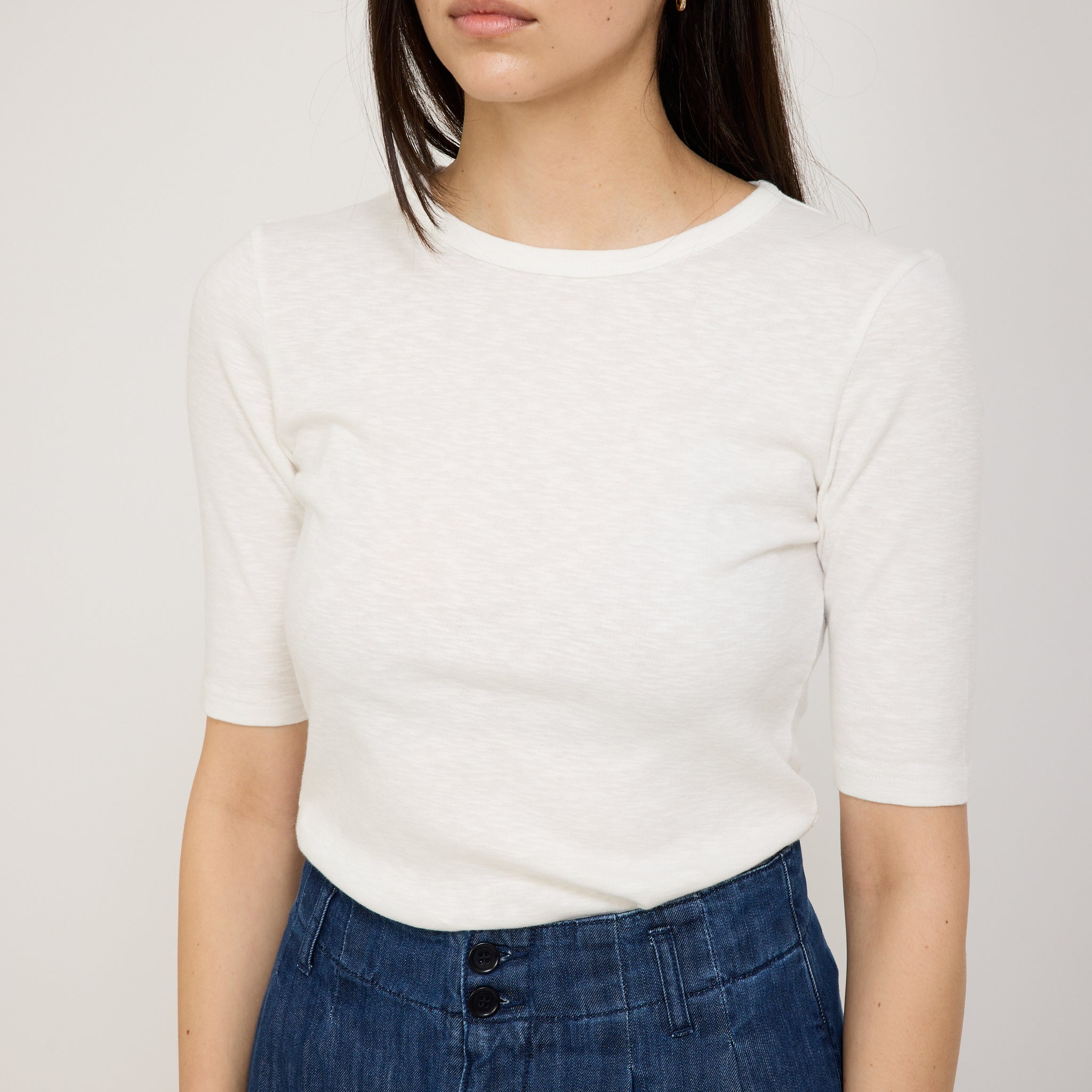 Charlotte Short Sleeve Top White