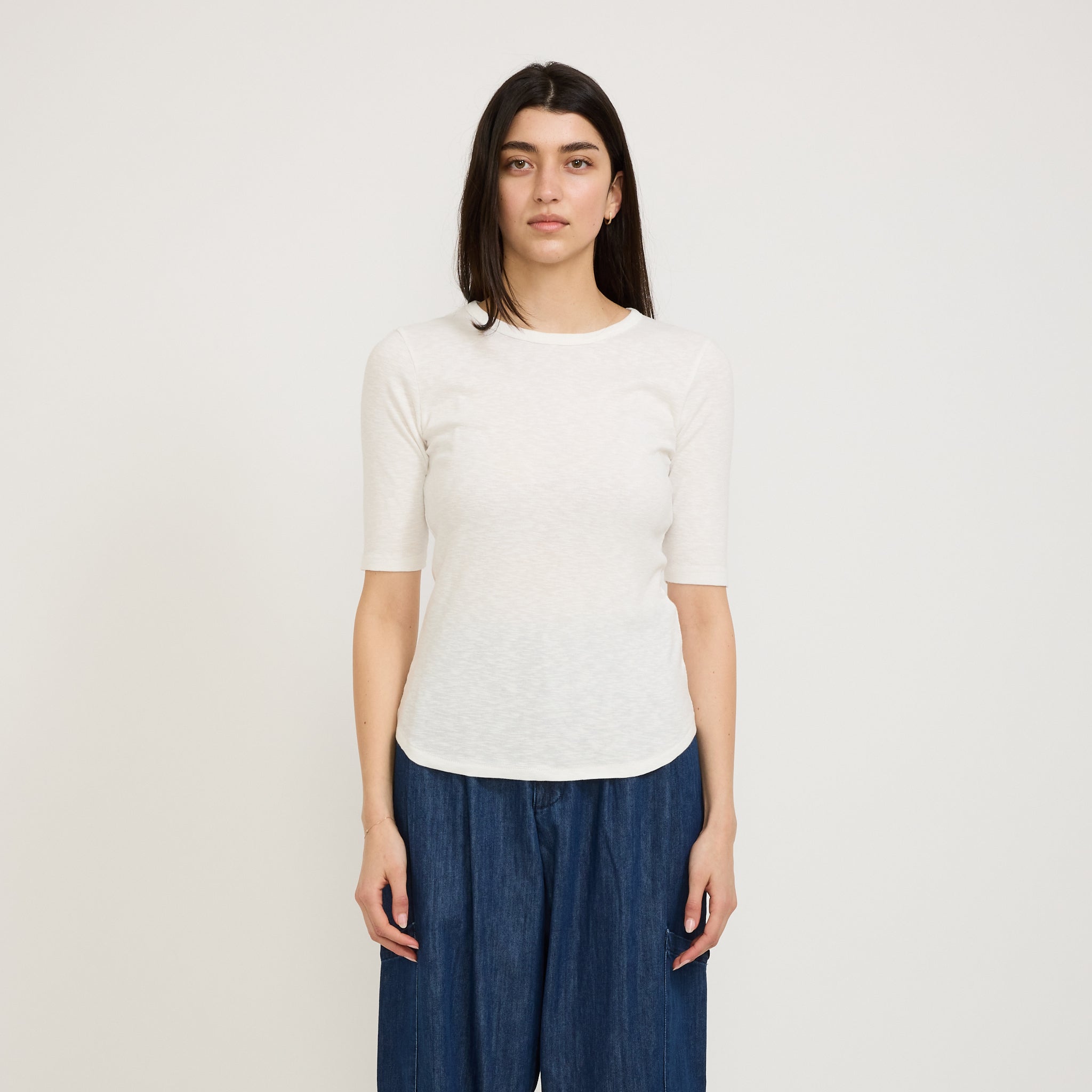 Charlotte Short Sleeve Top White