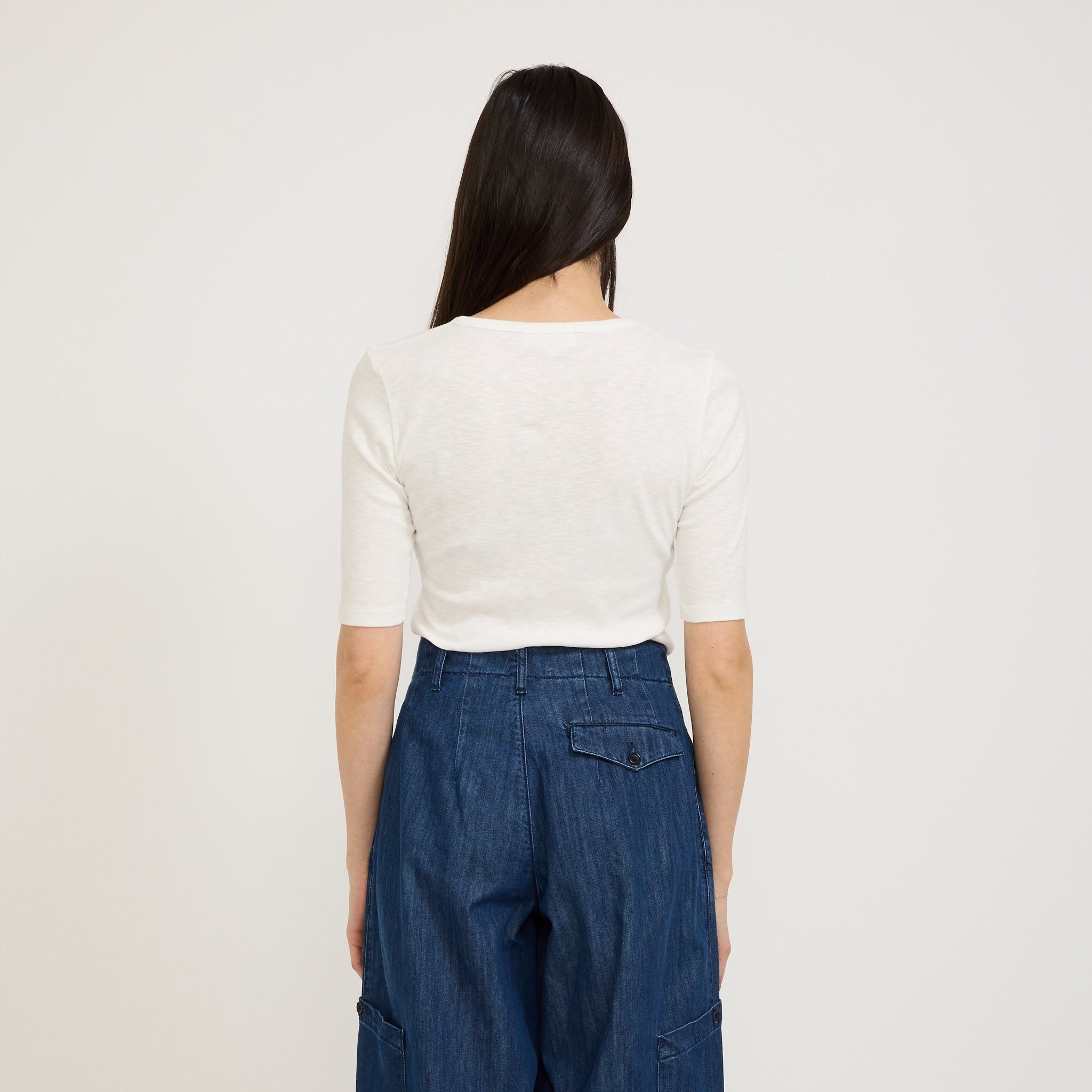 Charlotte Short Sleeve Top White