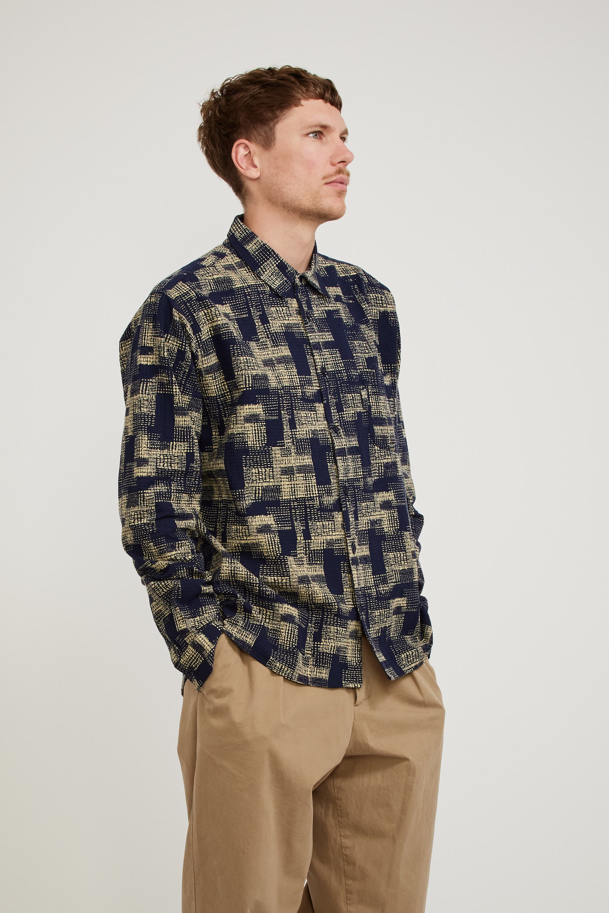 YMC | Curtis Shirt Navy | Maplestore