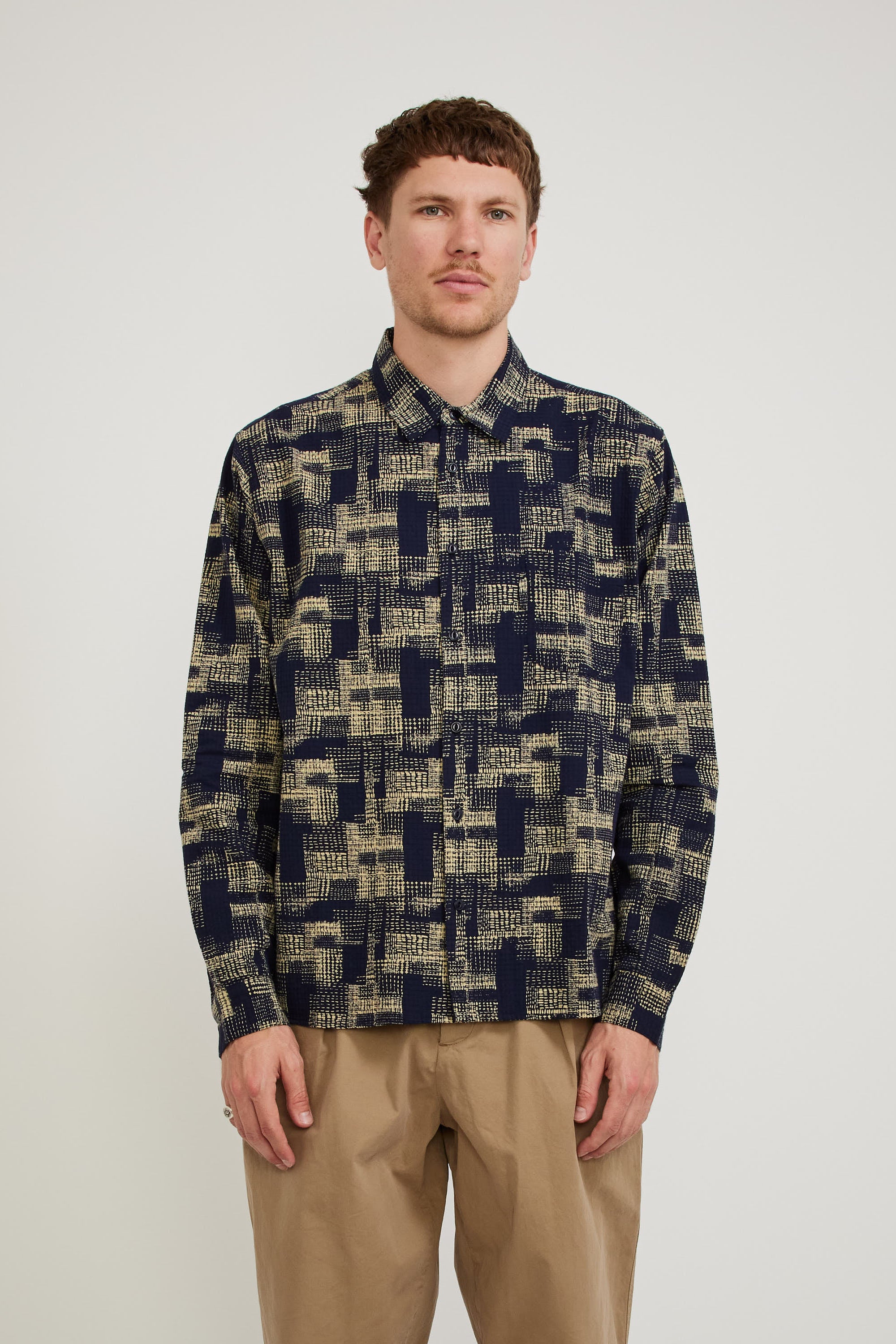 YMC | Curtis Shirt Navy | Maplestore