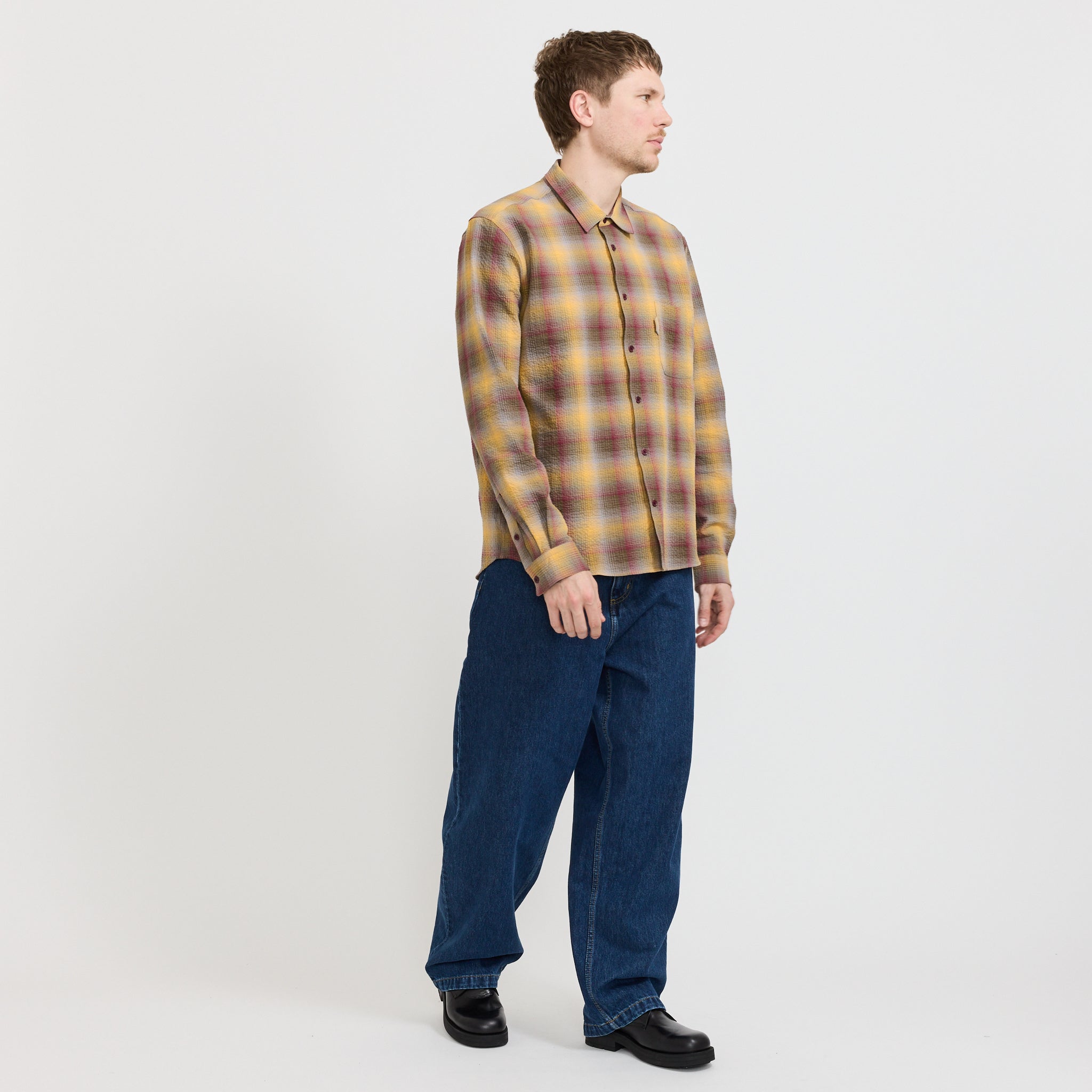 YMC | Curtis Shirt Multi Yellow/Red | Maplestore