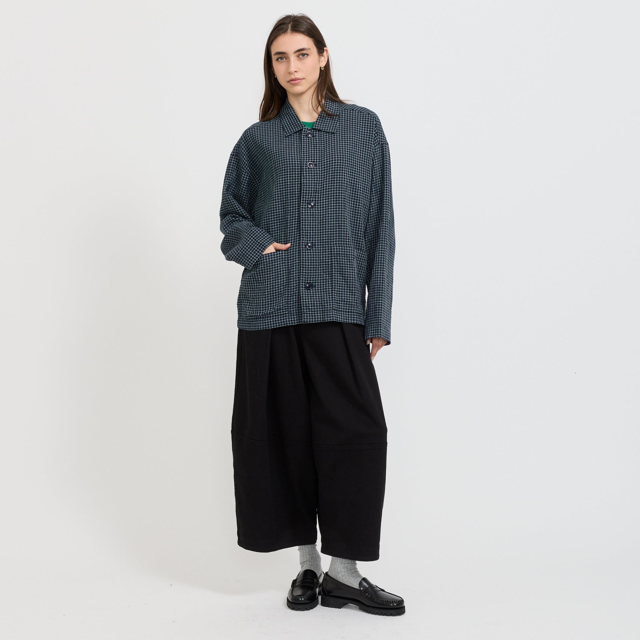 YMC | PJ Shirt Navy Womens | Maplestore