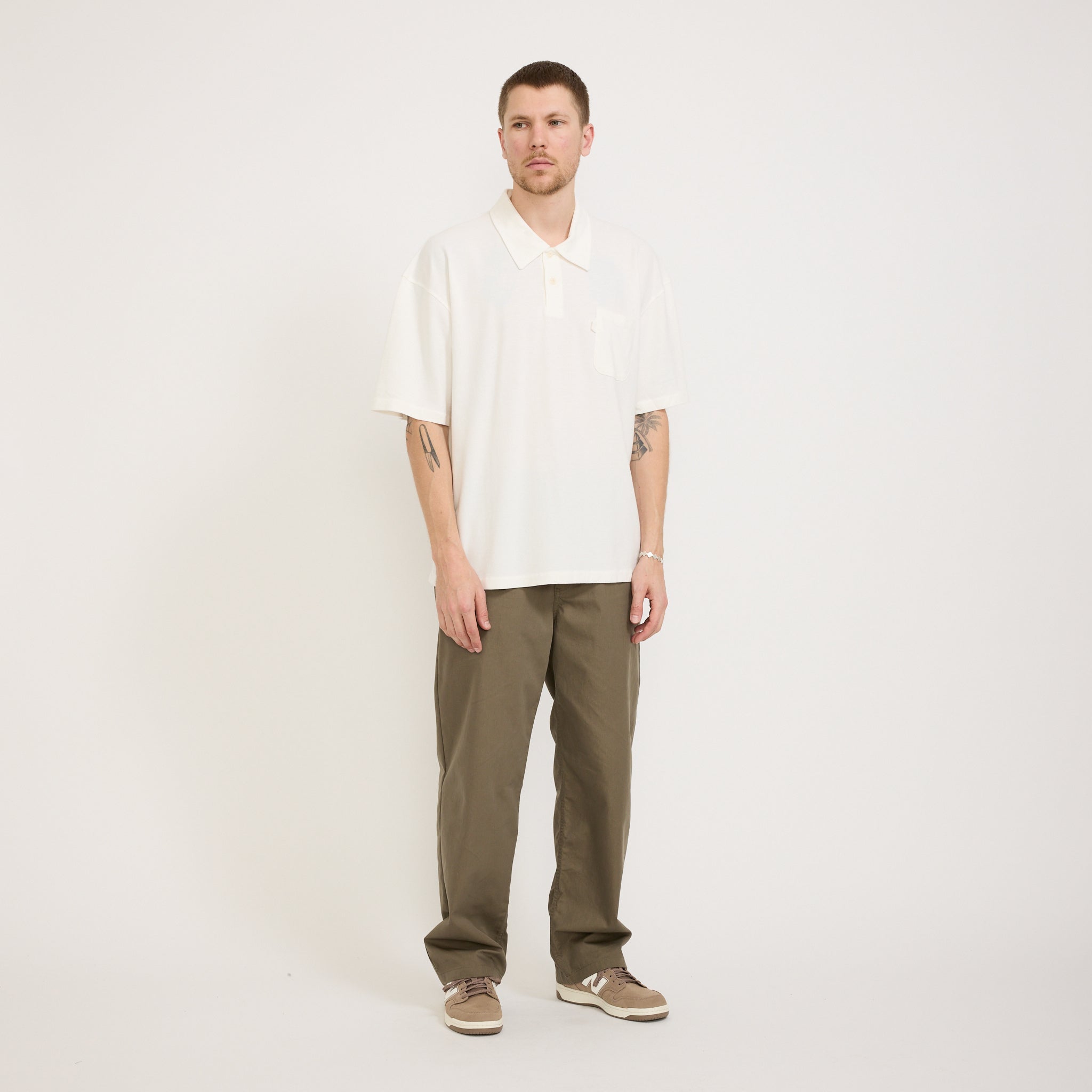 YMC | Polo T-Shirt White | Maplestore